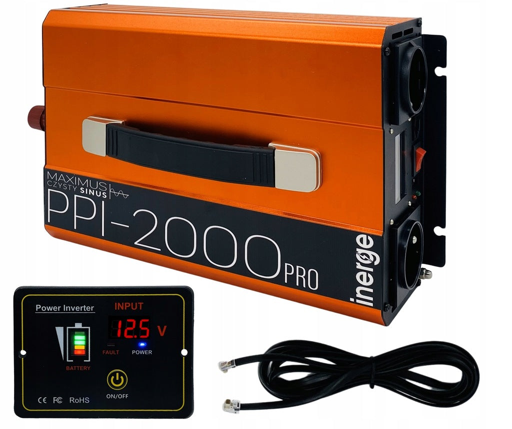 VOLTAGE CONVERTER MAXIMUS PRO 12V 230V 2000VA 1000W PURE SINE PILOT