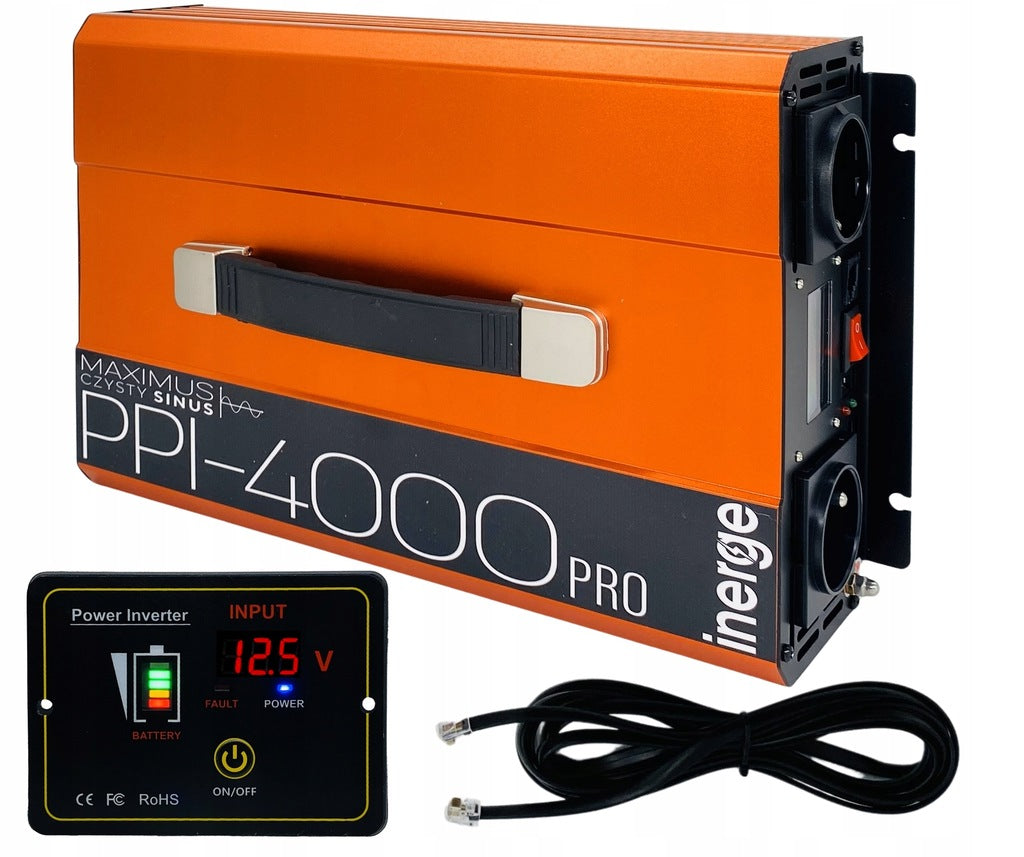 VOLTAGE CONVERTER MAXIMUS PRO 12V 230V 4000VA 2000W PURE SINE PILOT