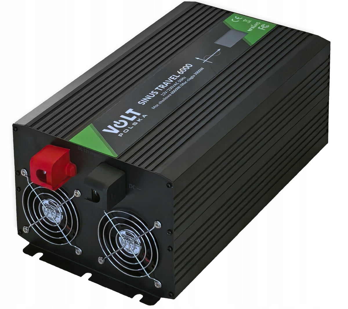 VOLTAGE CONVERTER VOLT POLSKA SINE TRAVEL 6000 LCD 12V/230V + REMOTE CONTROL Effective power 3000 W