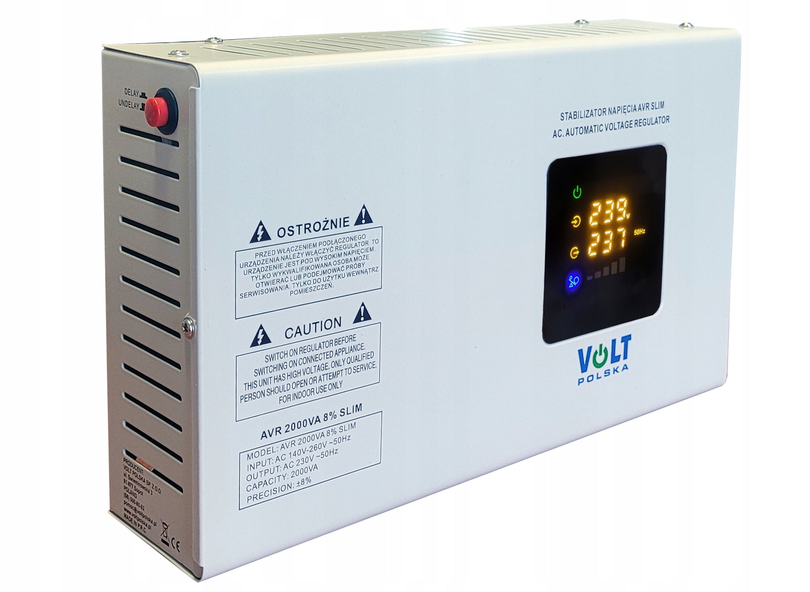 VOLTAGE STABILIZER AVR 2000 8% PHOTOVOLTAIC UNIT FURNACE CO SLIM HANGING Manufacturer code 5AVRZS2000