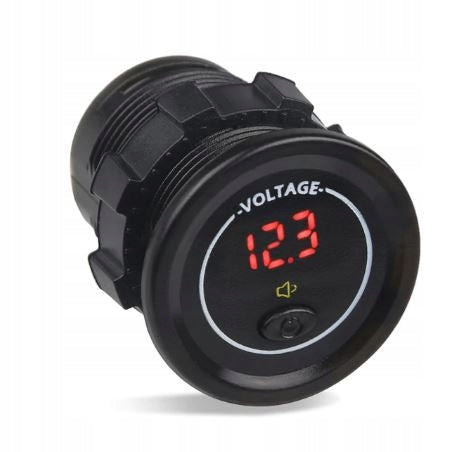 VOLTMETER WITH LOW VOLTAGE ALARM RED