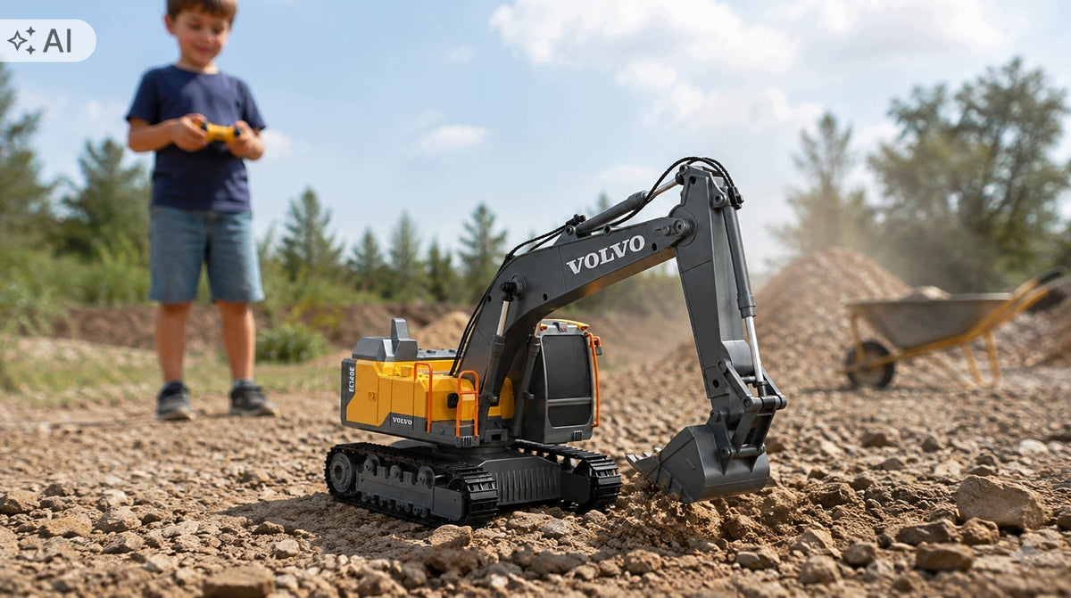 VOLVO EC160E RC DOUBLEE E580-003 SCALE 1:26 REMOTE CONTROLLED EXCAVATOR Packaging status original