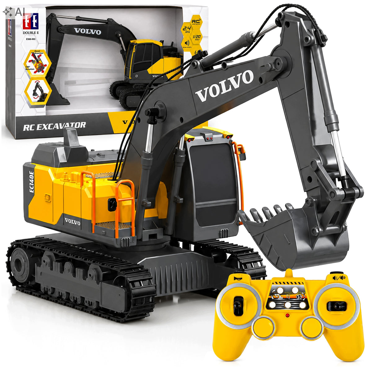 VOLVO EC160E RC DOUBLEE E580-003 SCALE 1:26 REMOTE CONTROLLED EXCAVATOR