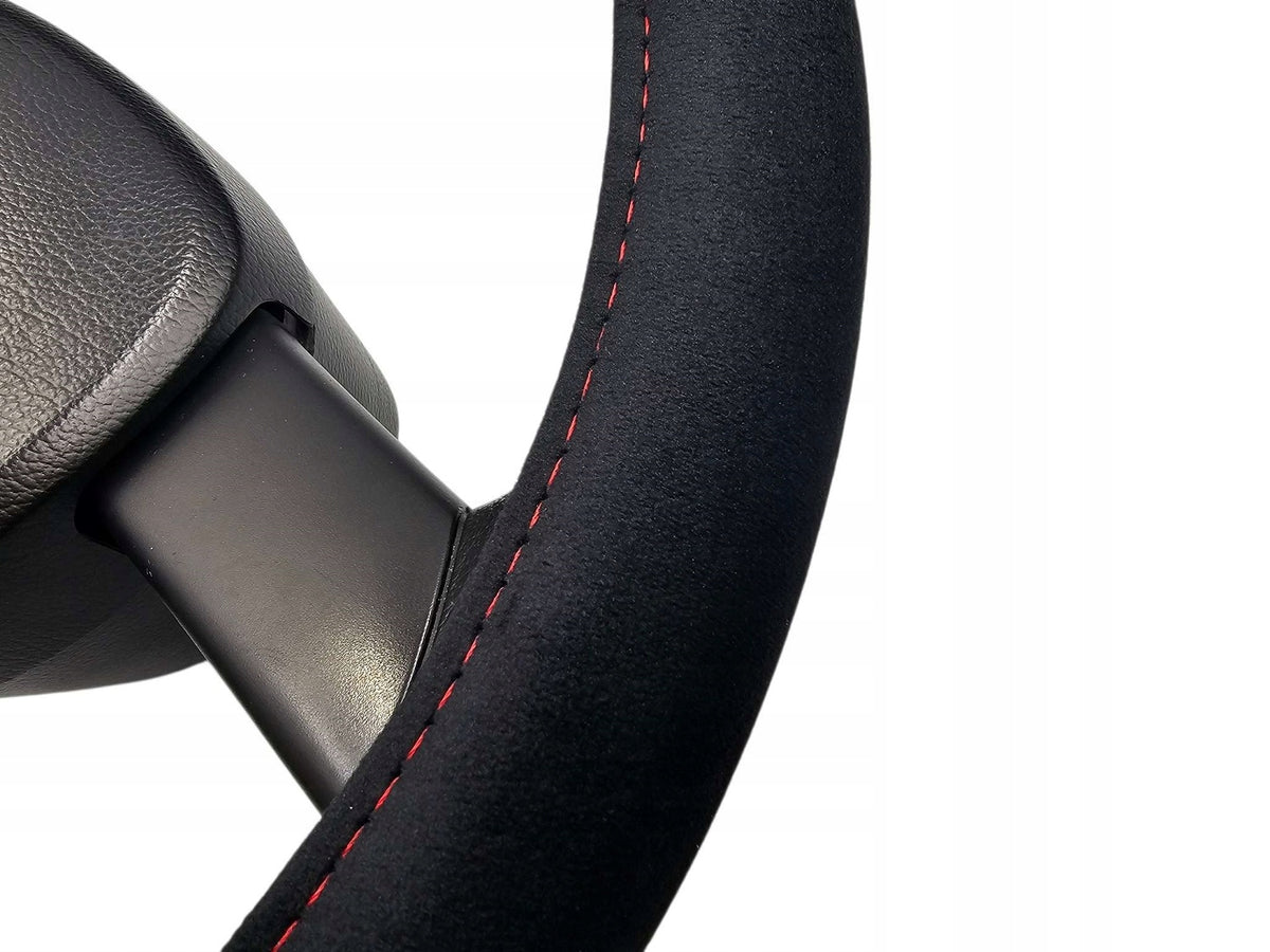 VOLVO FH4 STEERING WHEEL COVER VELVET COVER VELOUR B-RED 44-46 Manufacturer's catalog number e-tom/FH4/AKSAMIT/RED