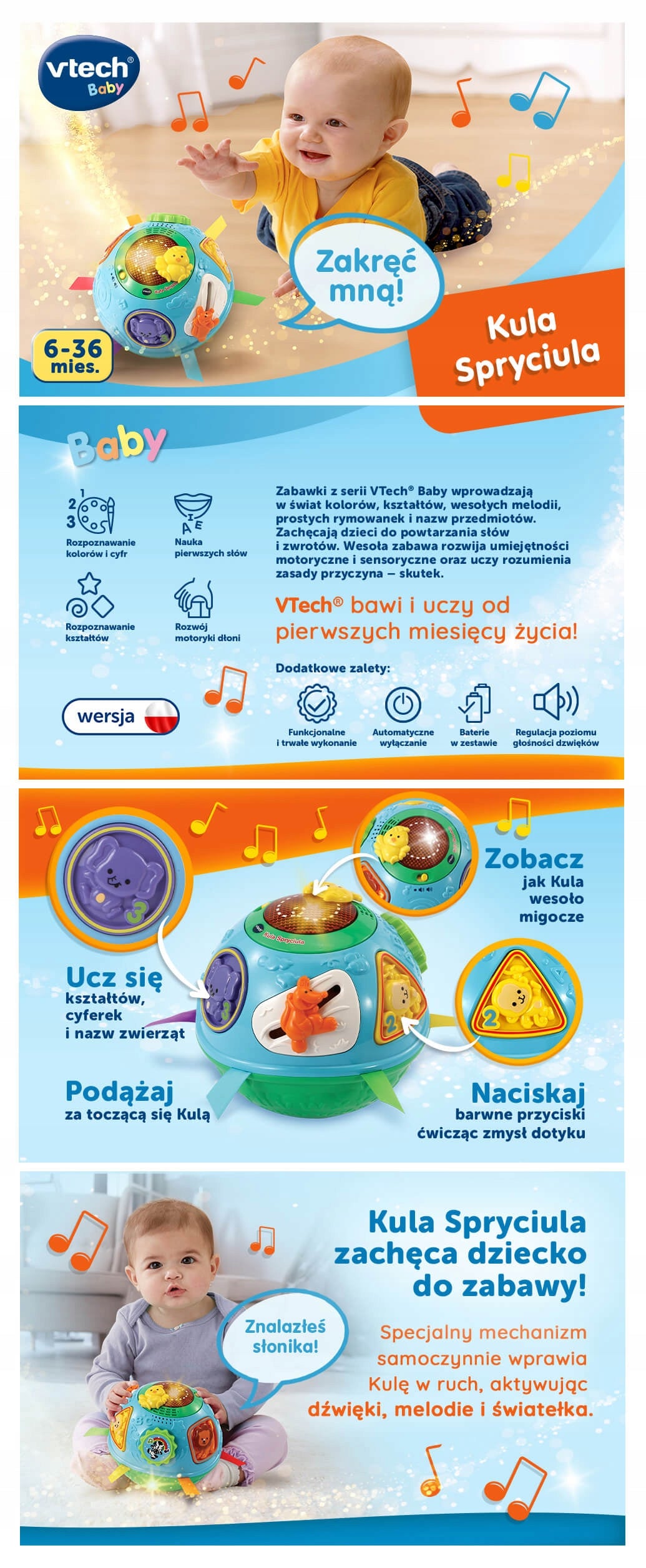 VTECH Smartball Kid's age 6+ months