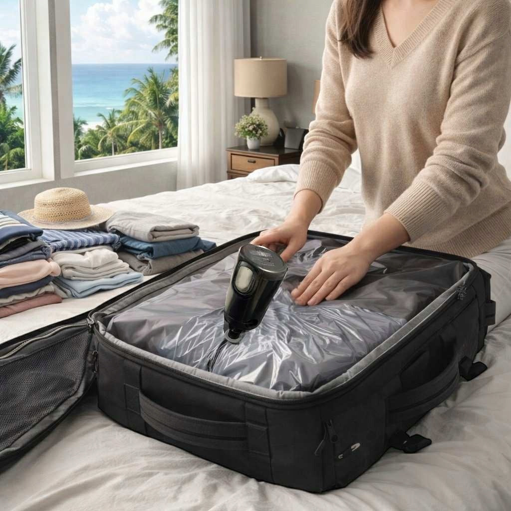 Vacuum Backpack for Airplane Compression with Pump 45x30x20 Ryanair Wizzair Manufacturer code Plecak Do Samolotu AIR SMART