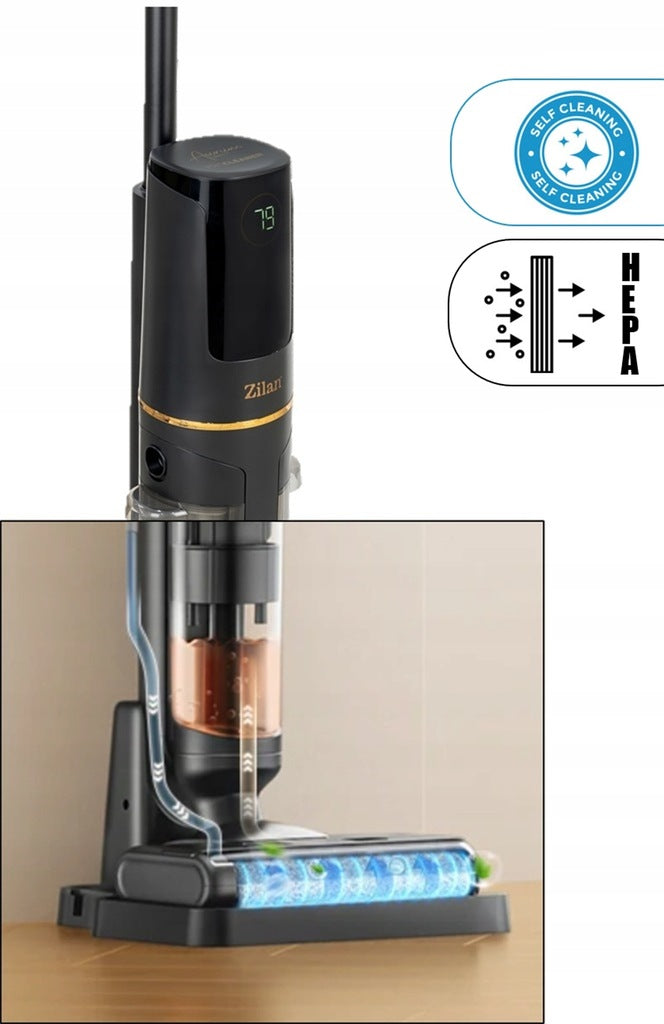 Vacuum Cleaner Cordless Vertical Washing Powerful Wet Mop 3in1 200W 16500Pa Brand Zilan