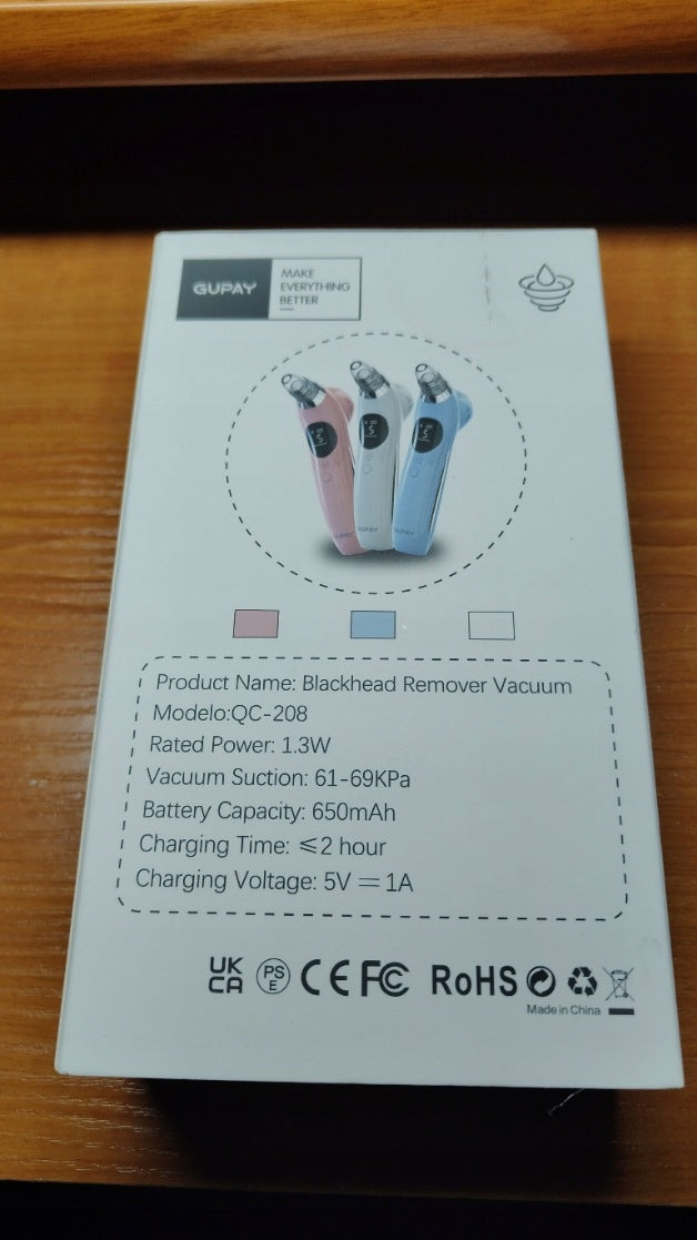 Vacuum Cleaner For Blackheads and Blackheads GUPAY QC-208 Rechargeable 5in1 Brand Verk Group