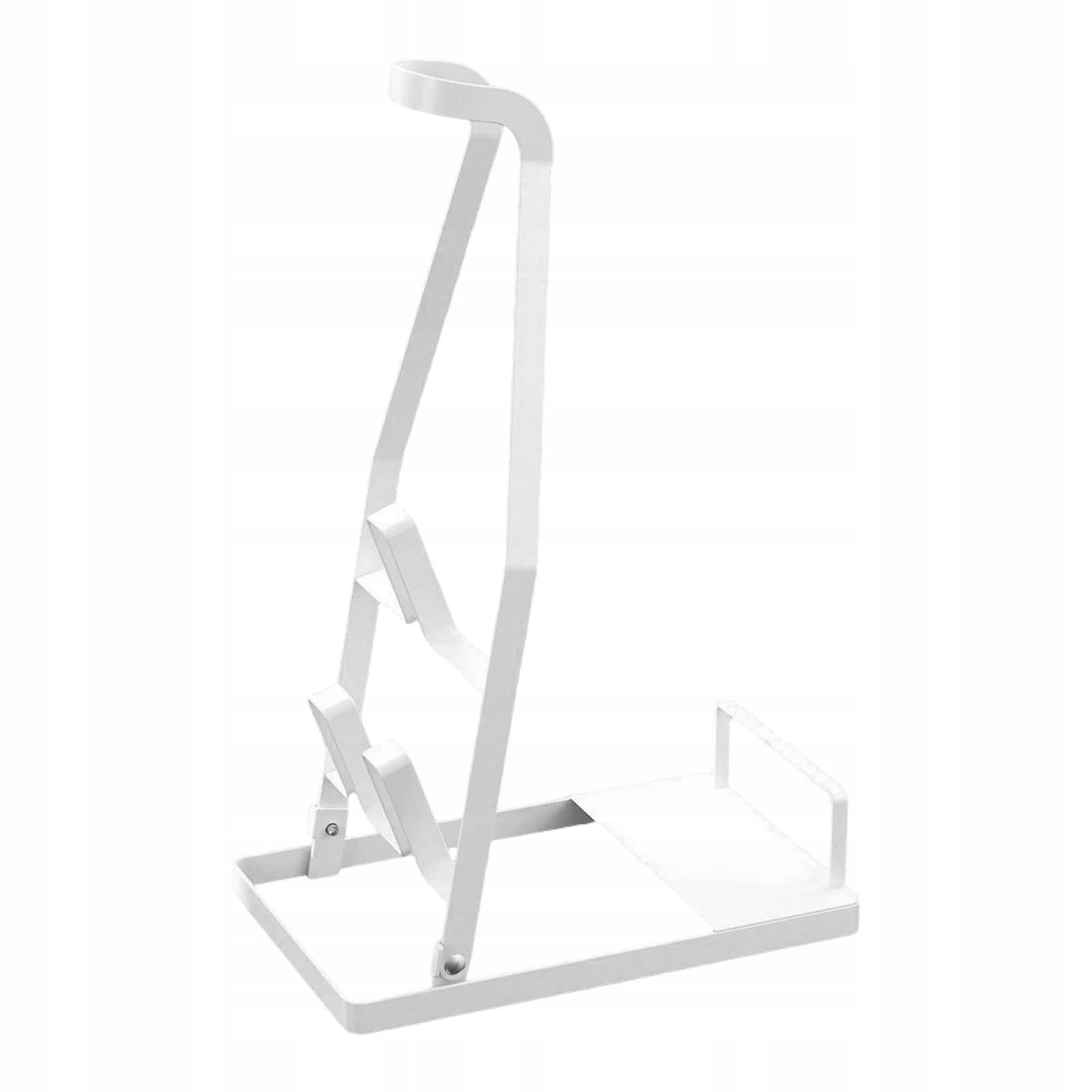 Vacuum Cleaner Stand Space Saving Versatile Use Bracket Foldable White Batteries included no