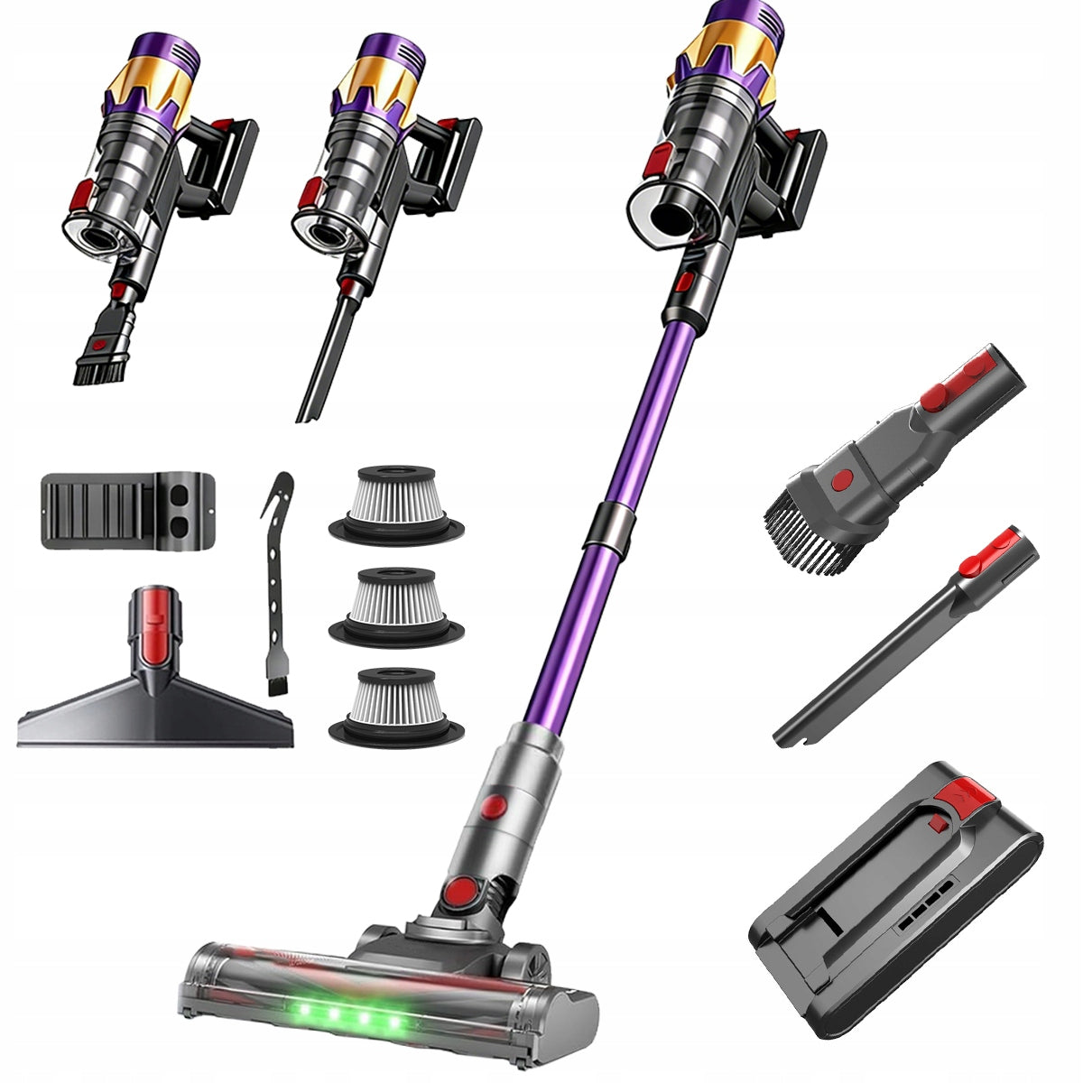 Vacuum Cleaner Wireless Vertical 550W 45KPA 40min LED