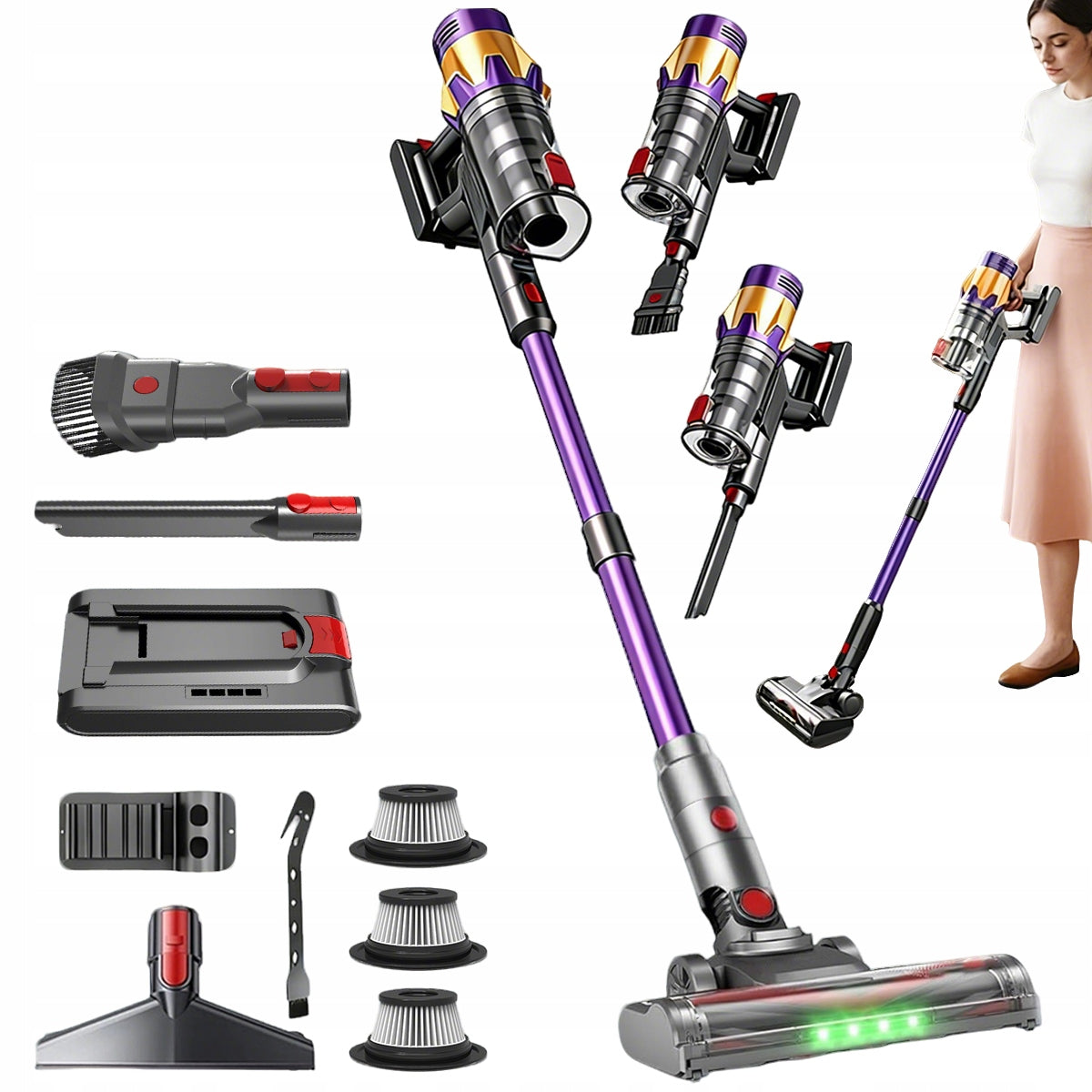 Vacuum Cleaner Wireless Vertical 550W 45kPa 40min LED Electric Brush