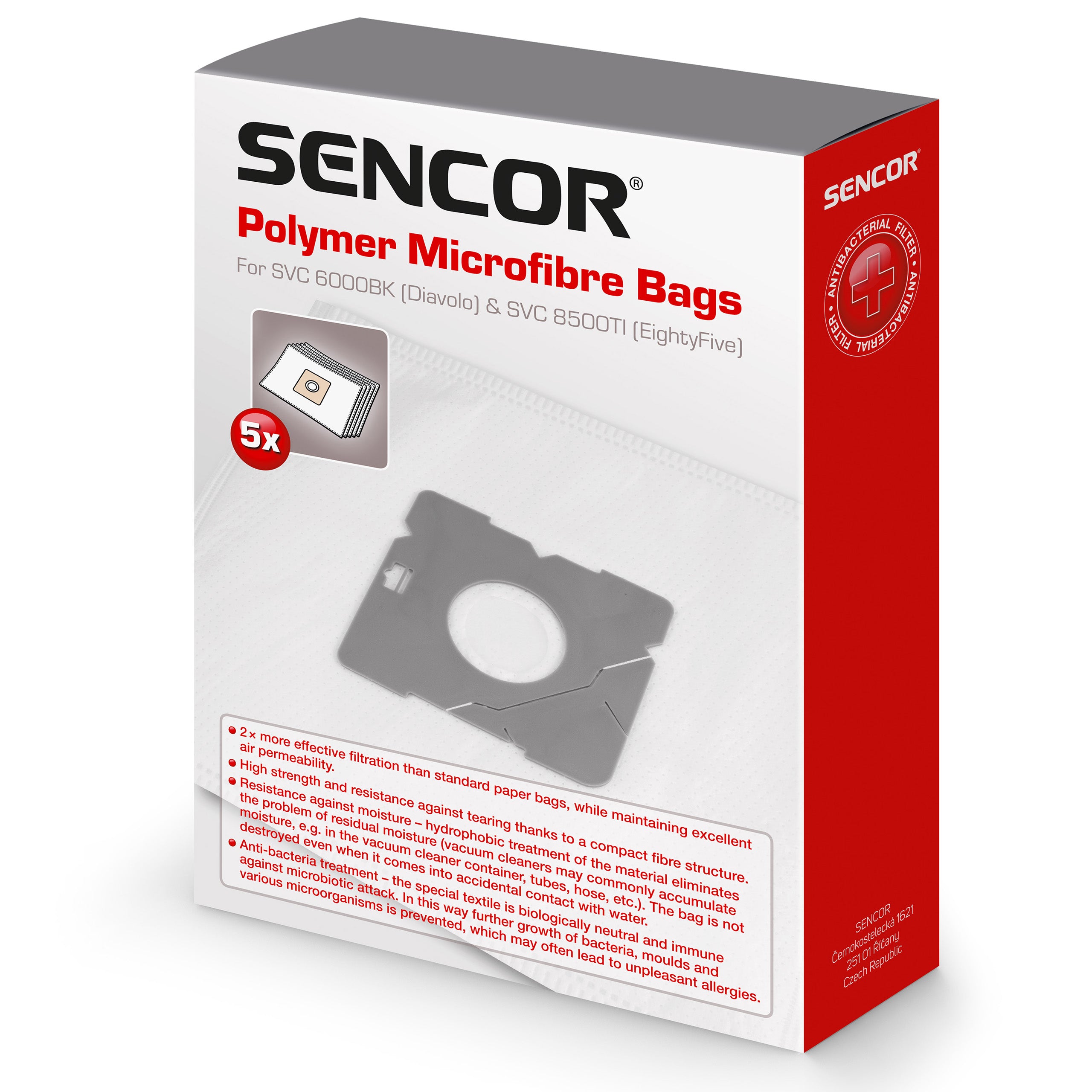 Vacuum Cleaner bags Sencor SVC550X 600X 850X 5 pcs
