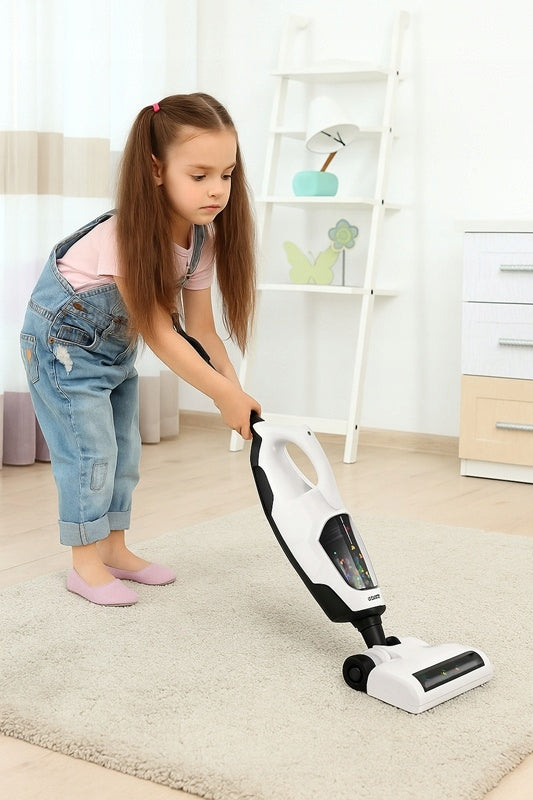 Vacuum Cleaner for Kids 2in1 Vertical Handheld with Suction Function Sounds 2 Tips