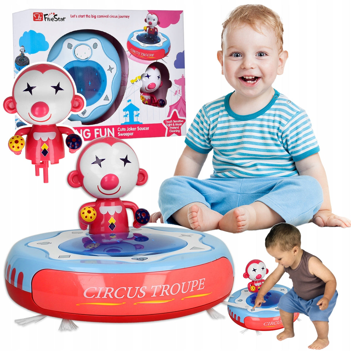 Vacuum Cleaner for Kids Robot Cleaning Toy Household Appliances Rides Lights Music NS Brand Gotel