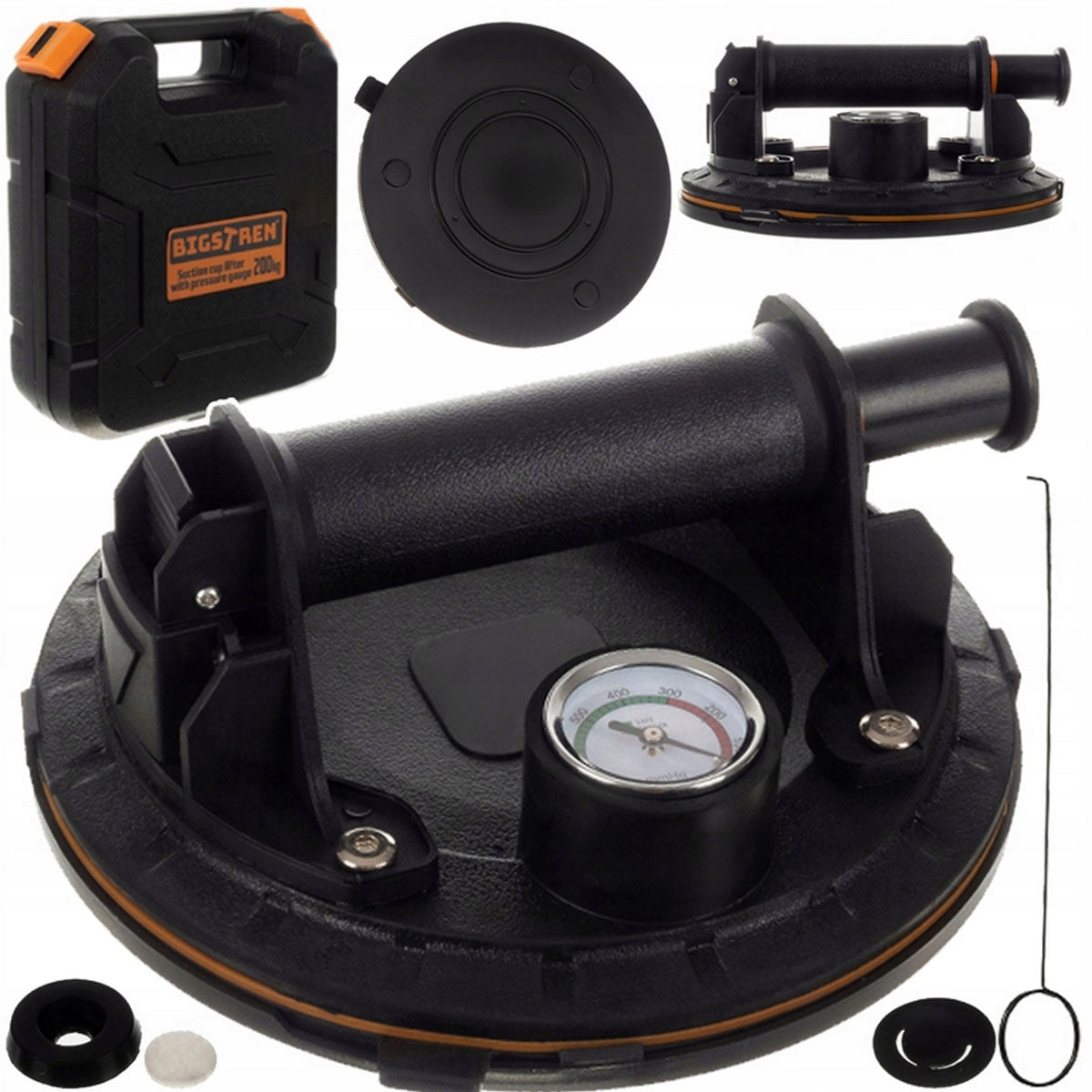Vacuum Plate Suction Cup With Pump Pressure Gauge Handle For Glaze Windows