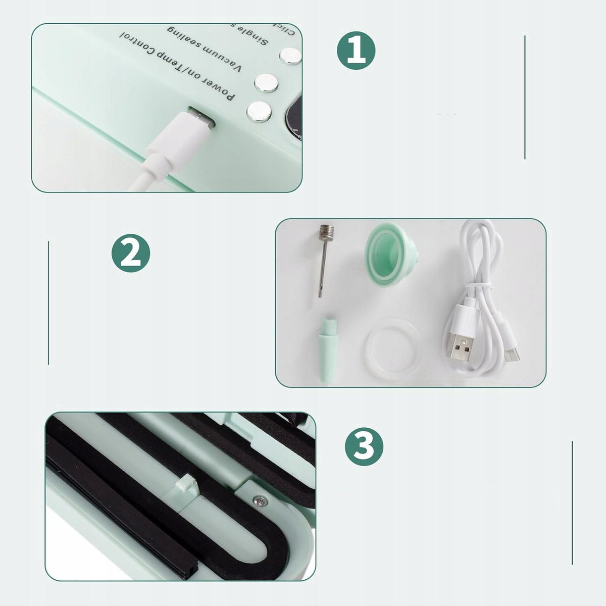Vacuum Welding Machine Foil Mini Food Packer USB Cordless Brand no brand