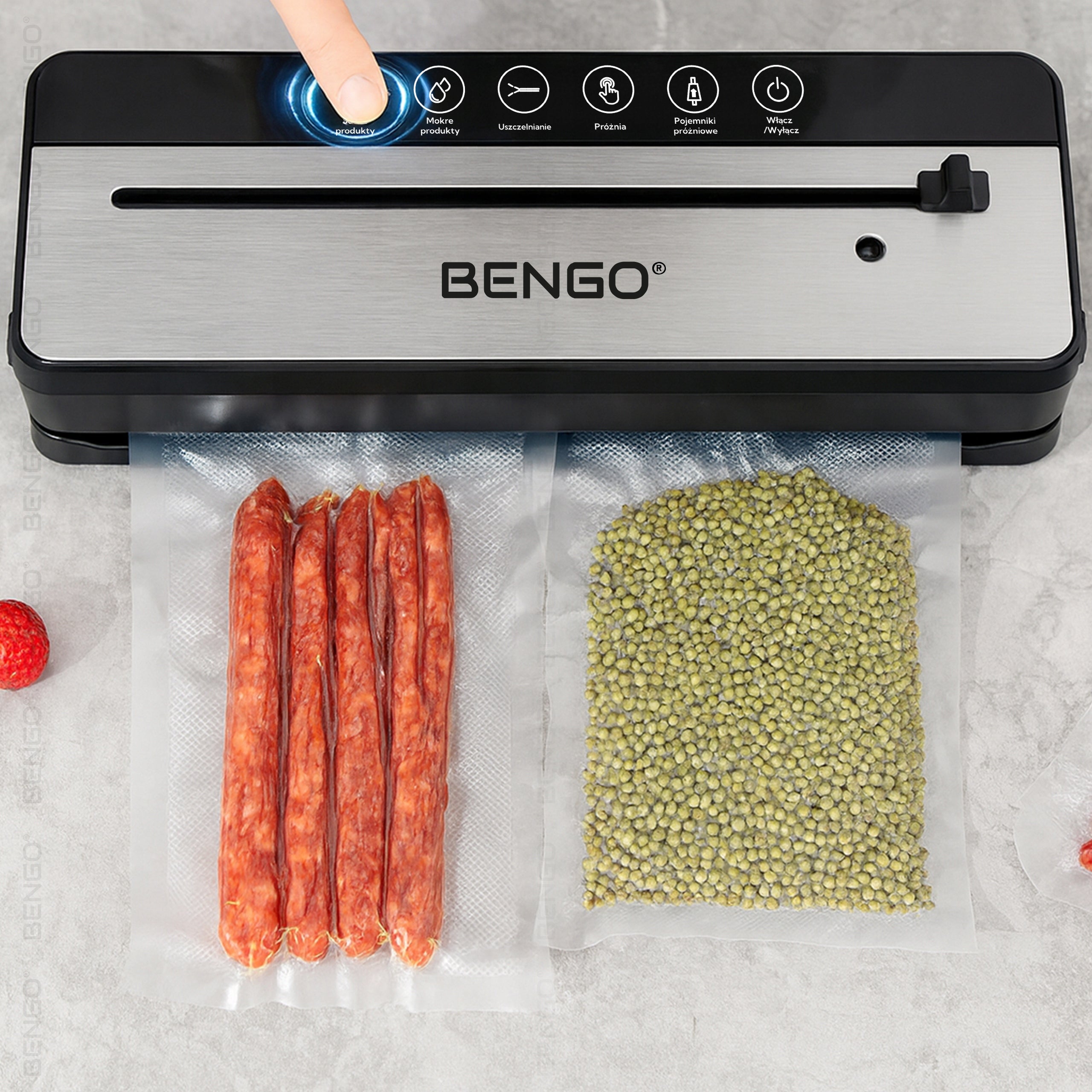 Vacuum Welding Machine Food Packing Machine Automatic Guillotine + Pouches Maximum seal width 30 cm