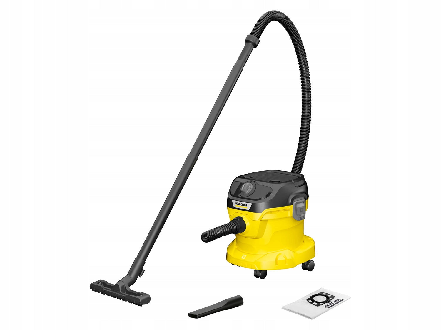 Vacuum cleaner Kärcher K WD2 for wet and dry operation KWD 2, 1000 W yellow Packaging status original