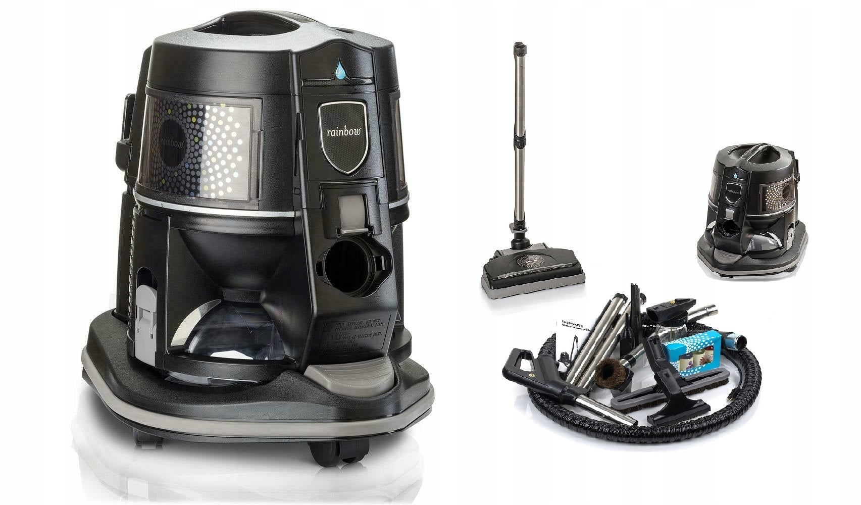 Vacuum cleaner Rainbow E2 Black + PN E2 Black FACTORY NEW + FREEBIE