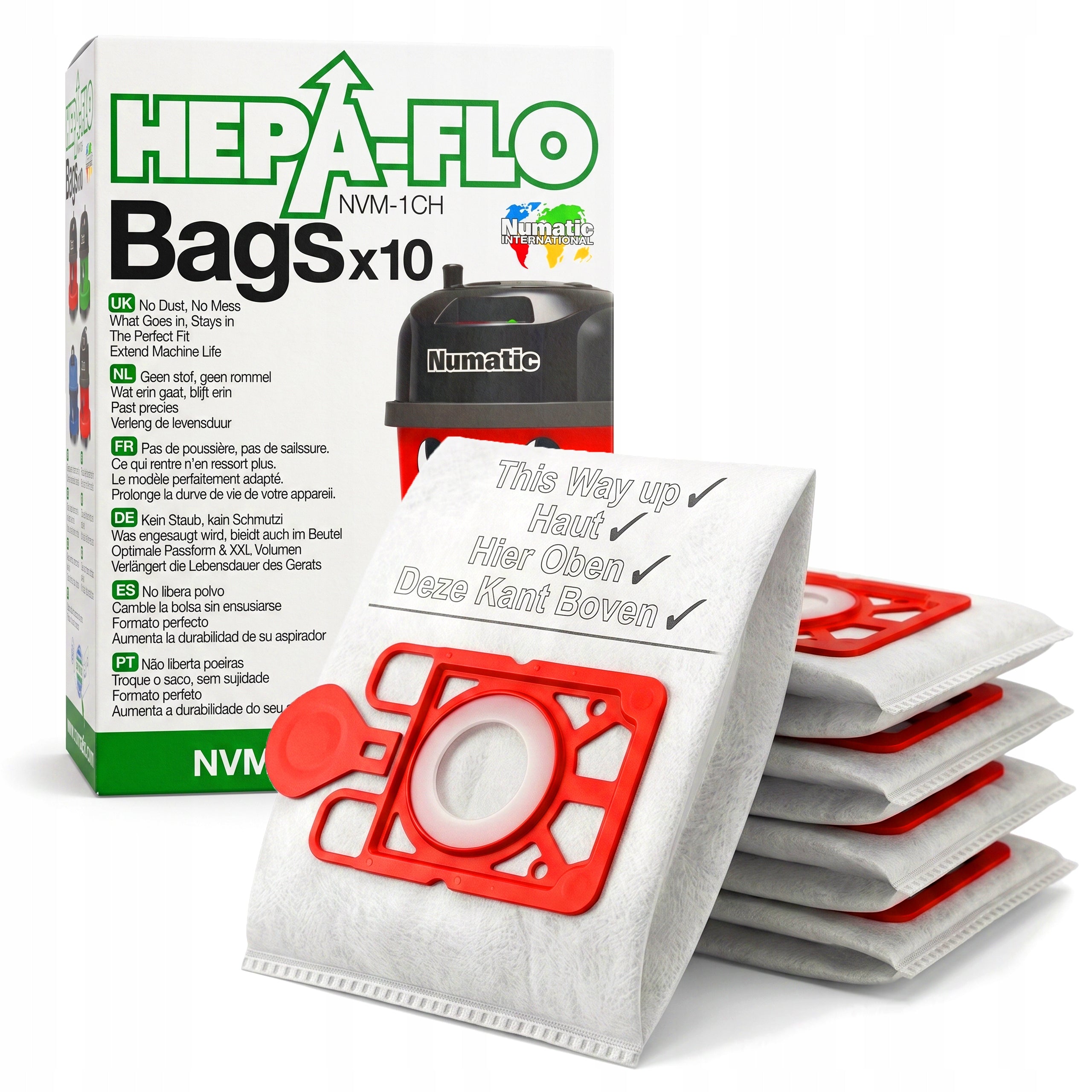 Vacuum cleaner bag Numatic NVM1CH (10 pieces)