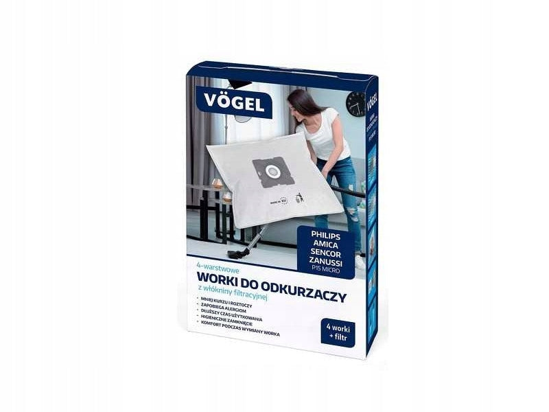 Vacuum cleaner bag VOGEL P15 Micro FC8334 4 PCS. Manufacturer Vogel