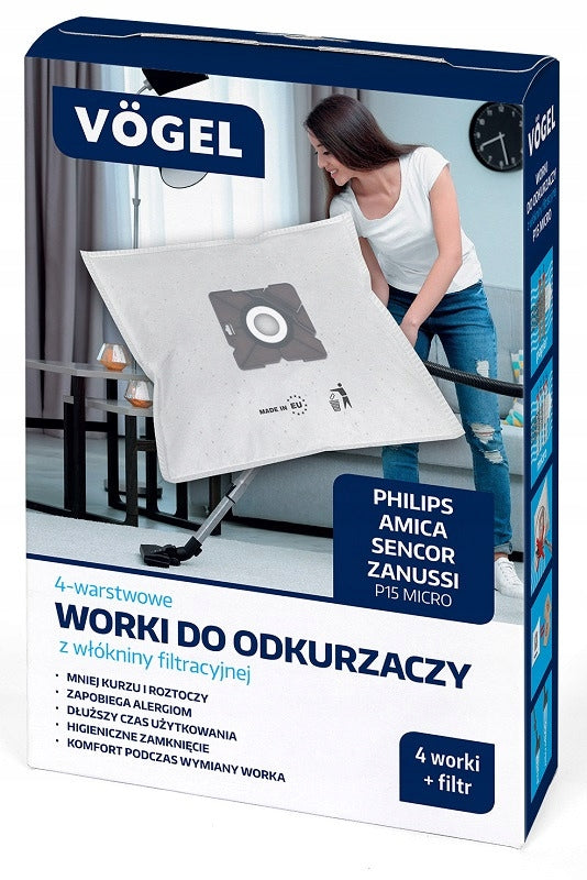 Vacuum cleaner bag VOGEL P15 Micro FC8334 4 PCS.