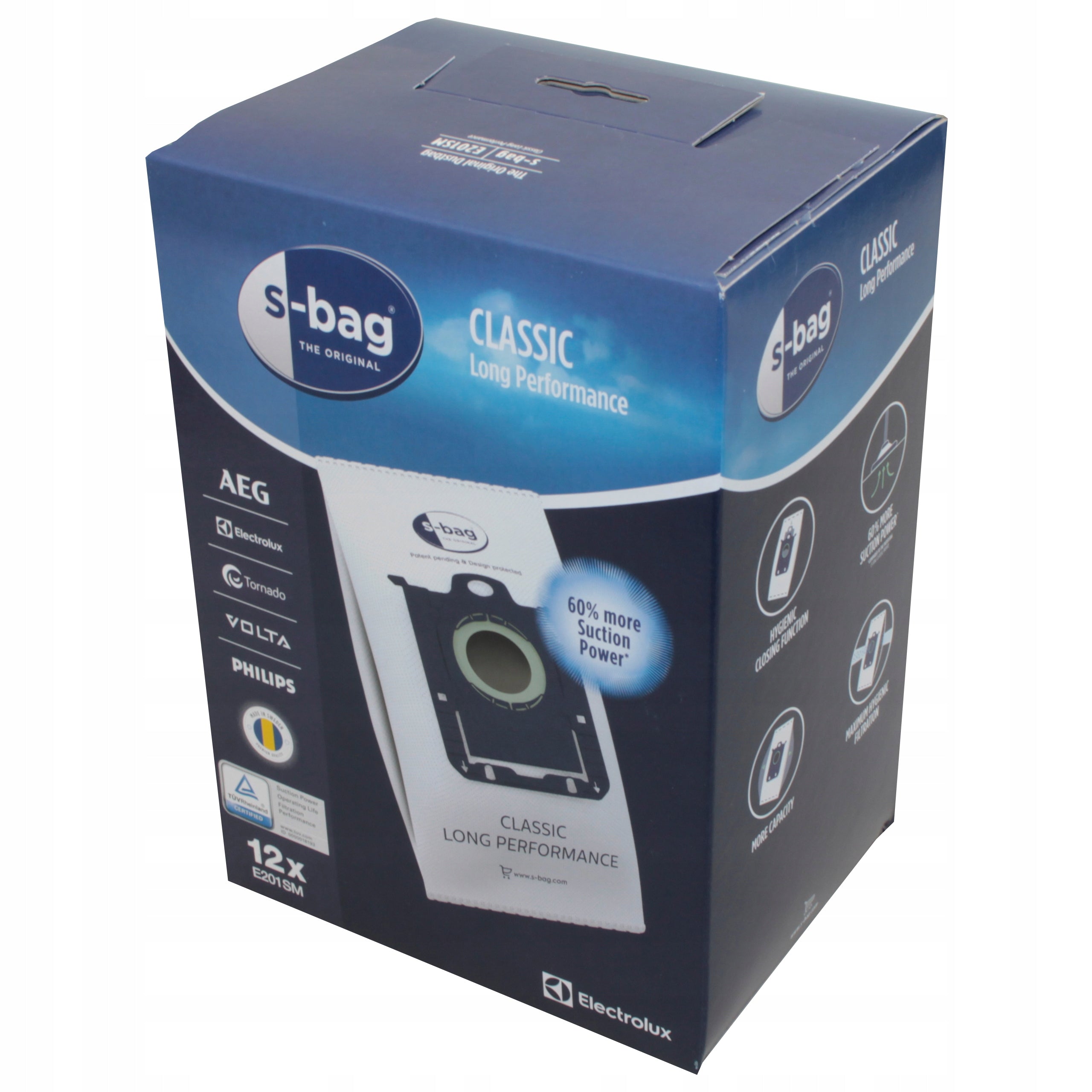 Vacuum cleaner bags ELECTROLUX S-BAG E201SM 12x Vacuum cleaner brand Electrolux