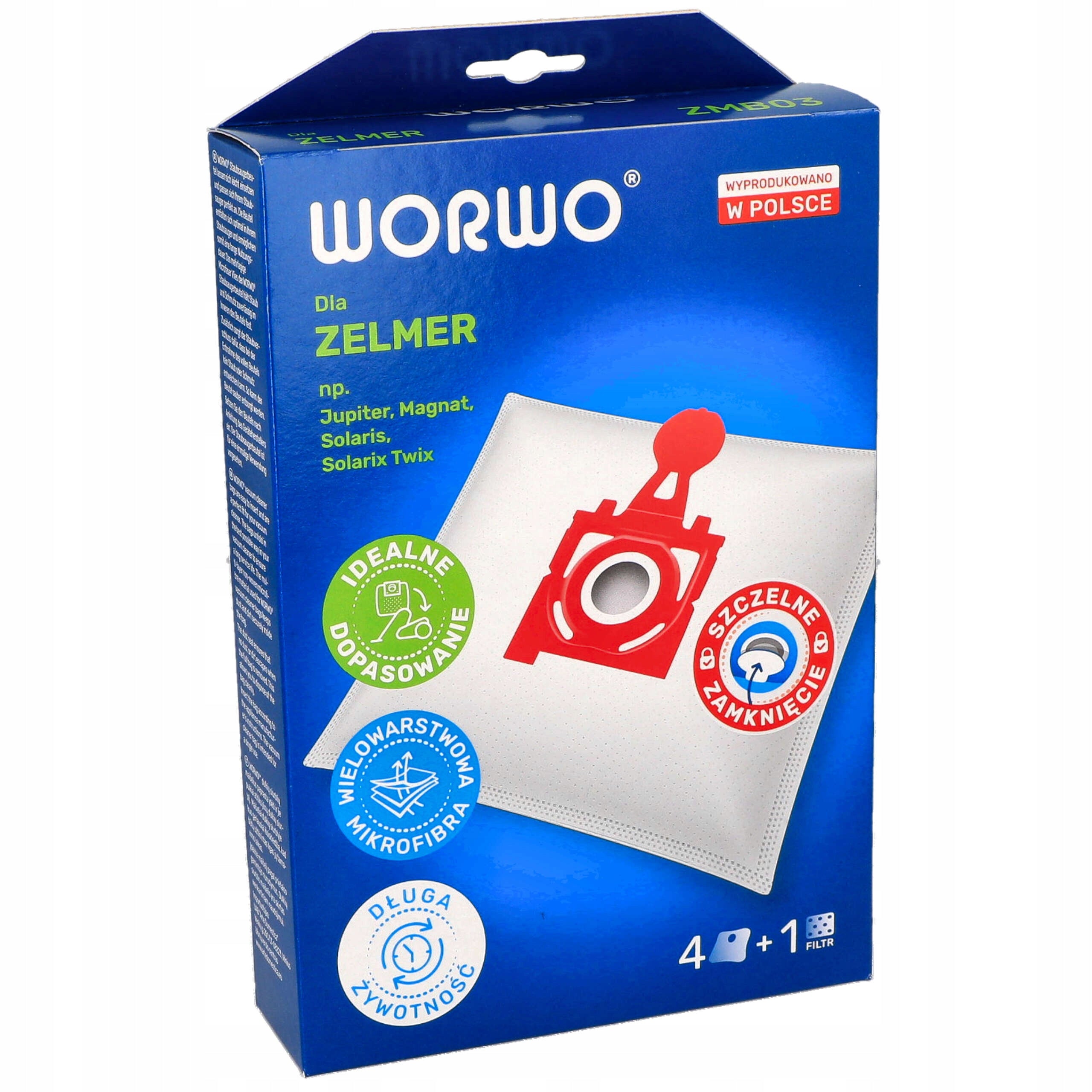 Vacuum cleaner bags Zelmer Jupiter ZVC425HT ZVC427HT 4000 2100W 12 pcs Packaging status original