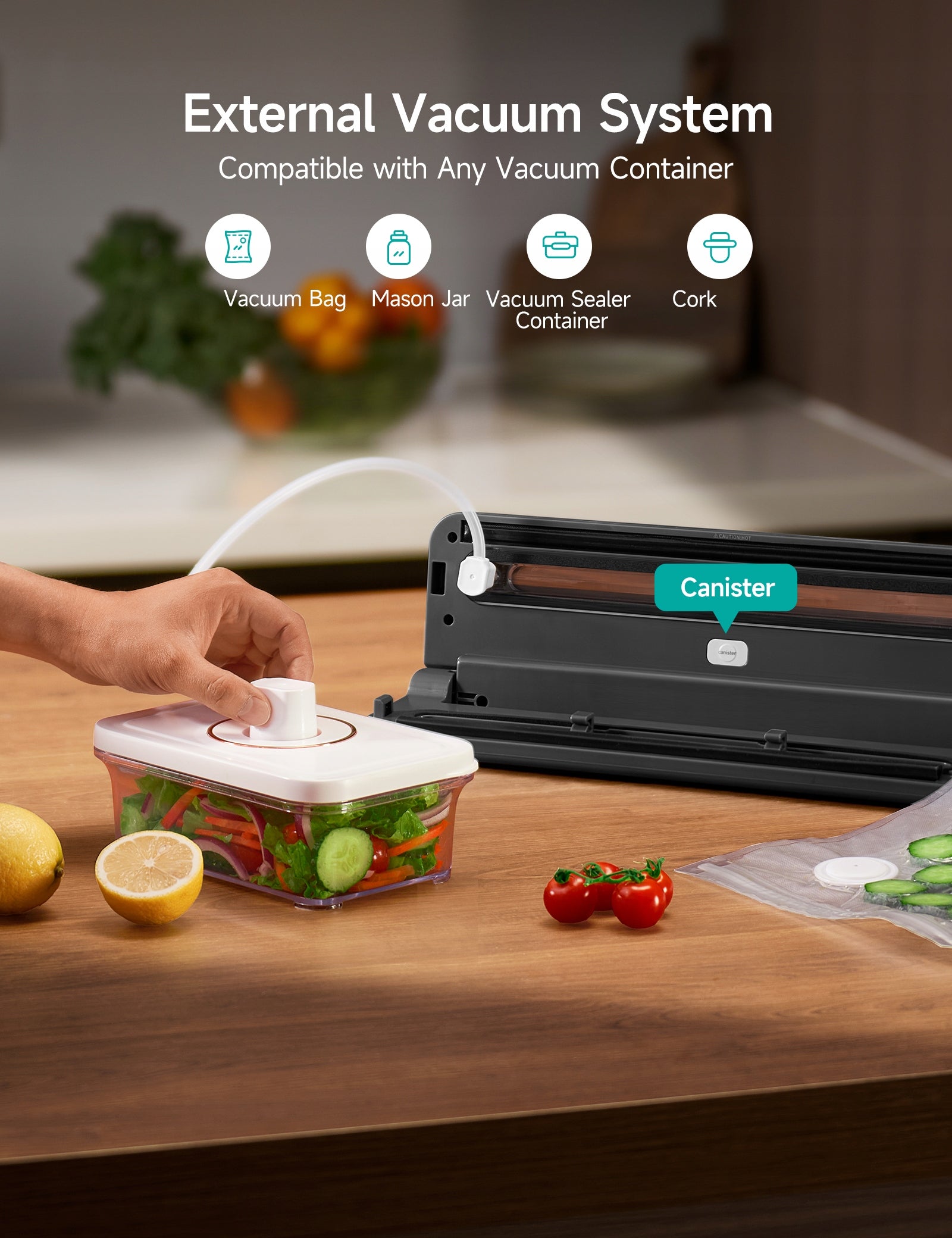 Vacuum sealer HiCOZY H600 gray Dominant color gray