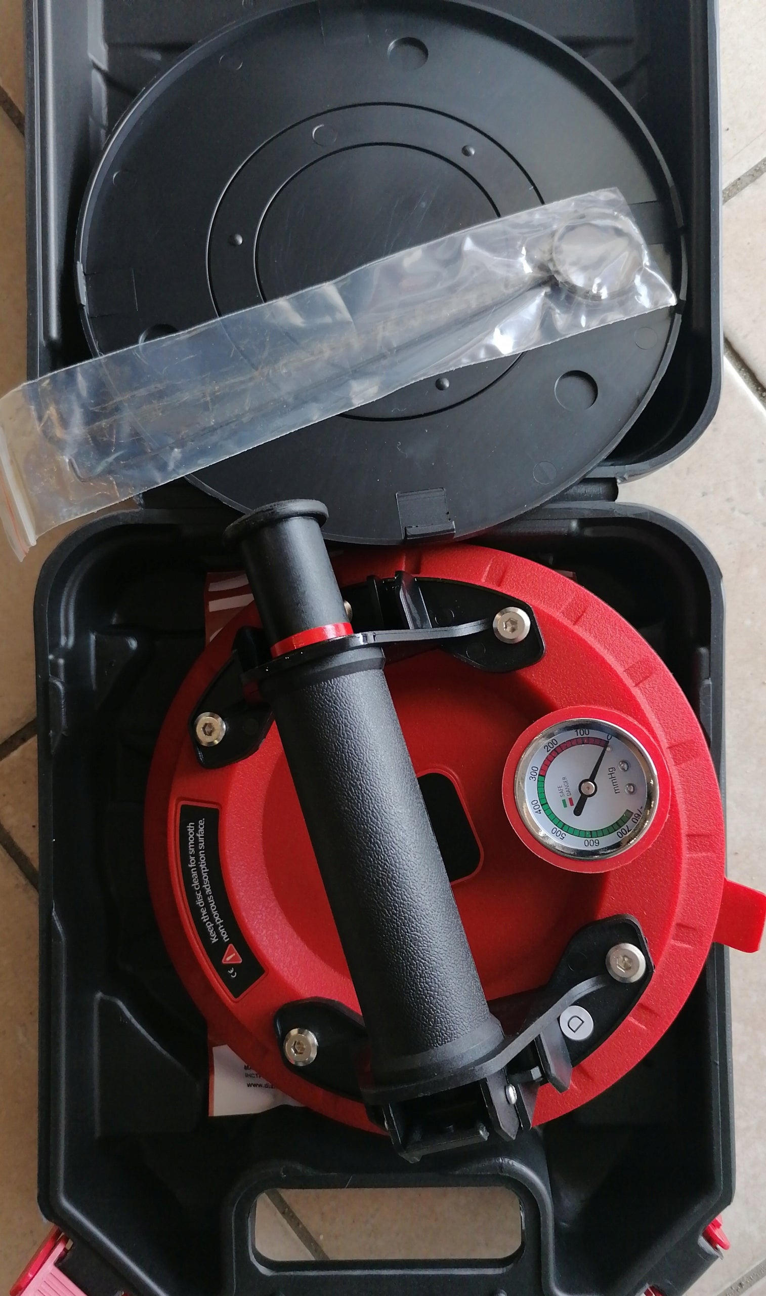 Vacuum suction cup 200 mm SENDI pressure gauge SC-20S Packaging status original