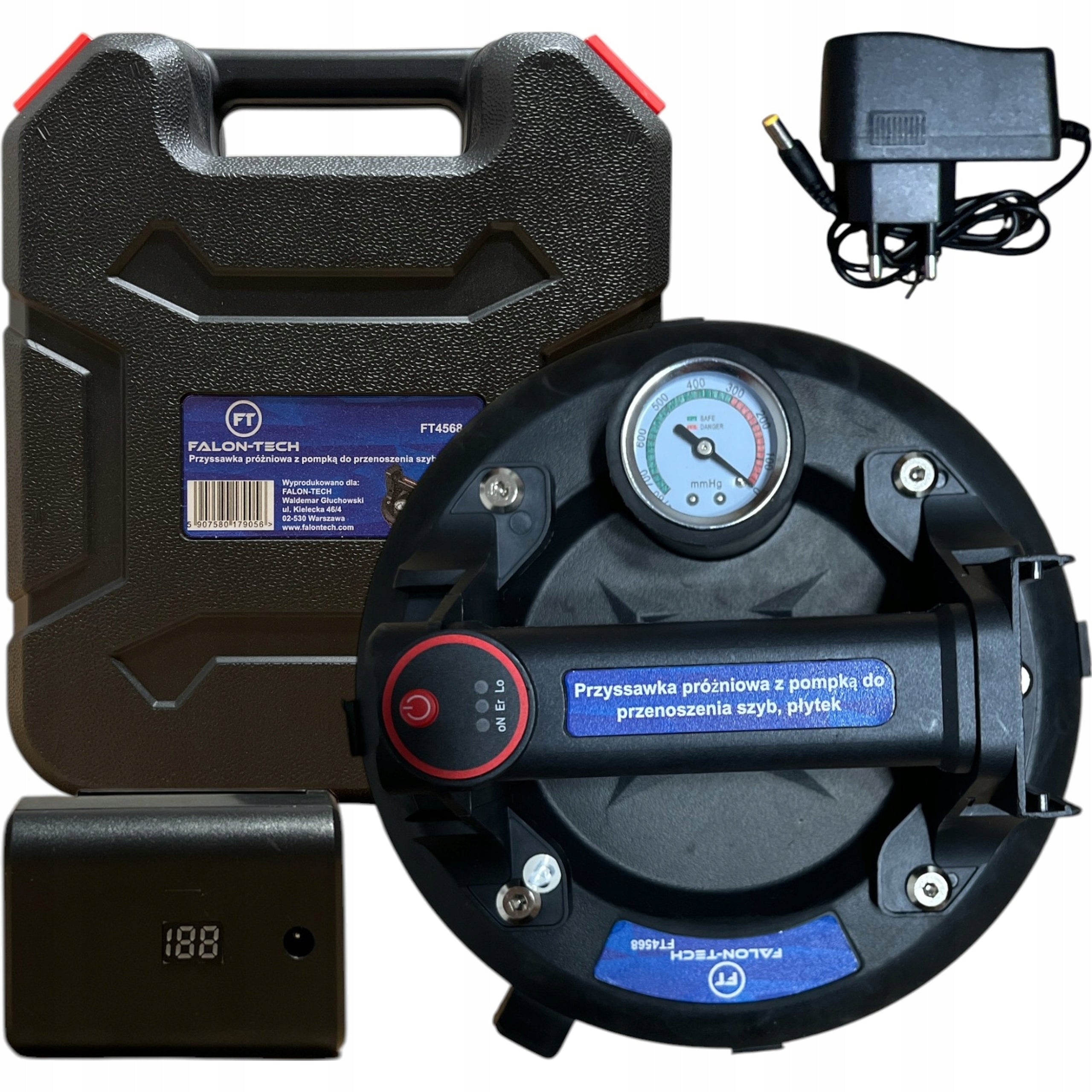 Vacuum suction cup FALON-TECH FT4568 electric 200kg 8" with pump Brand Falon-Tech