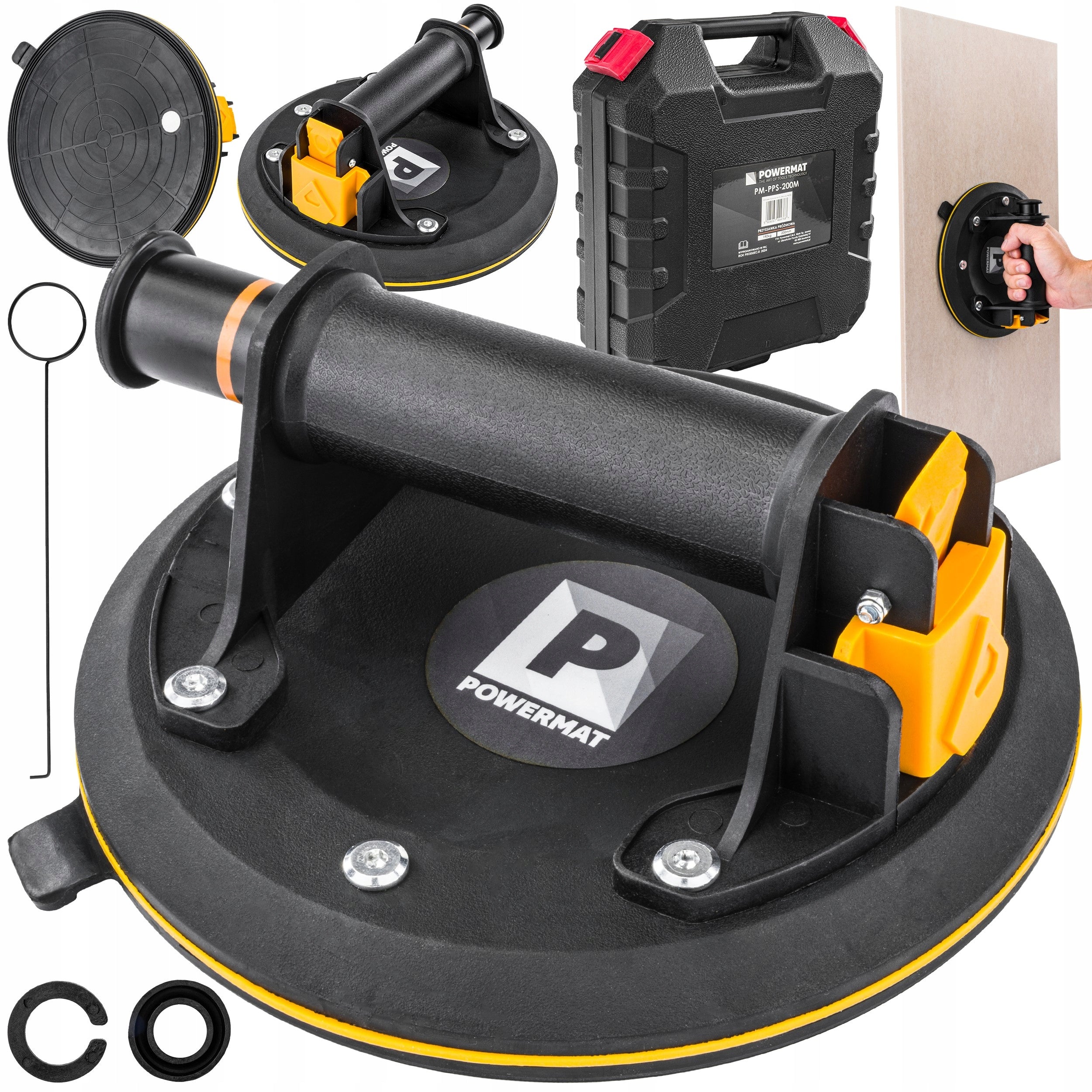Vacuum suction cup Powermat 200 mm lifting capacity 190 kg