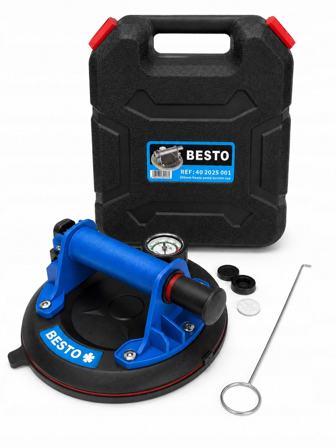 Vacuum suction cup with pressure gauge 100kg for BESTO glass glaze stoneware tiles