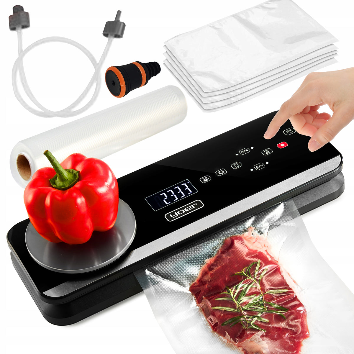 Vacuum welding machine Yoer Food packaging machine AUTOMATIC +Accessories +WEIGHT