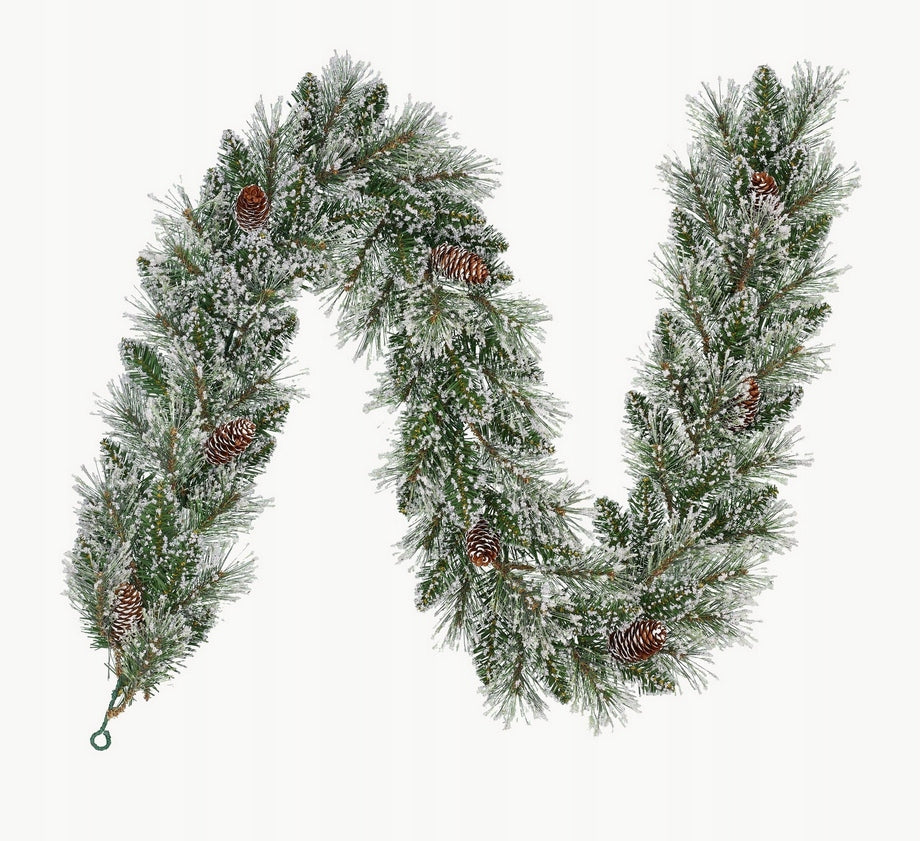 Vandans garland, covered with snow with LED lights, 180 cm
