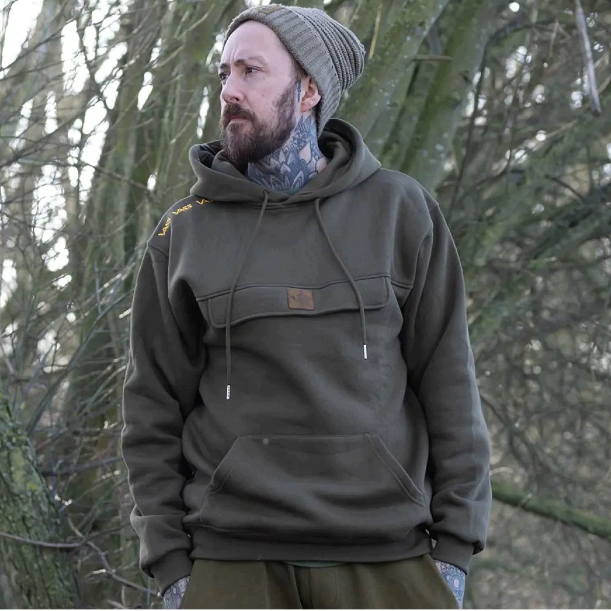 Vass Vq557 Culture Hoody Khaki Green Large Packaging status original