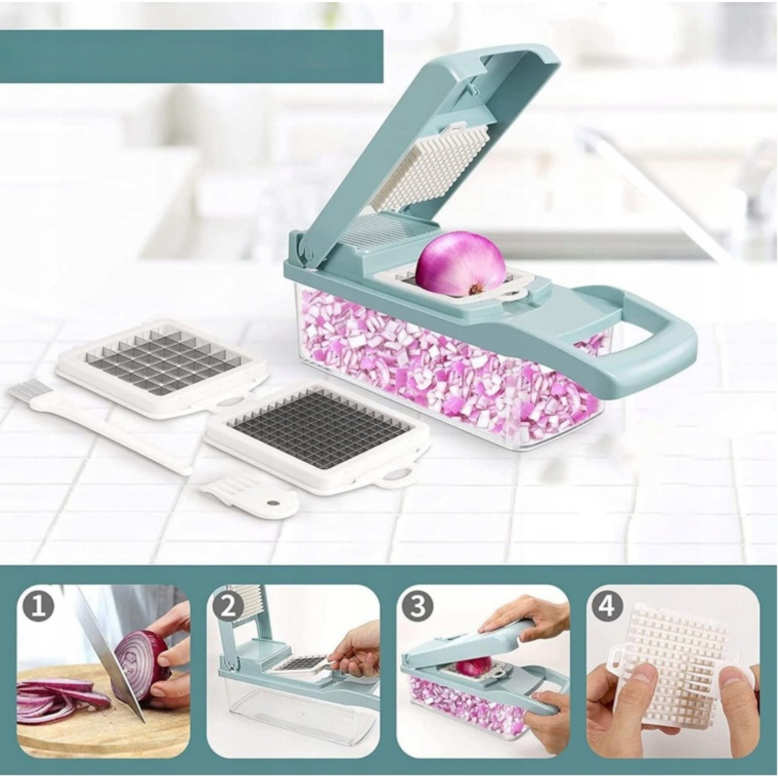 Vegetable Slicer Grater Multifunctional Mandoline 12-in-1 Blade Set Brand no brand