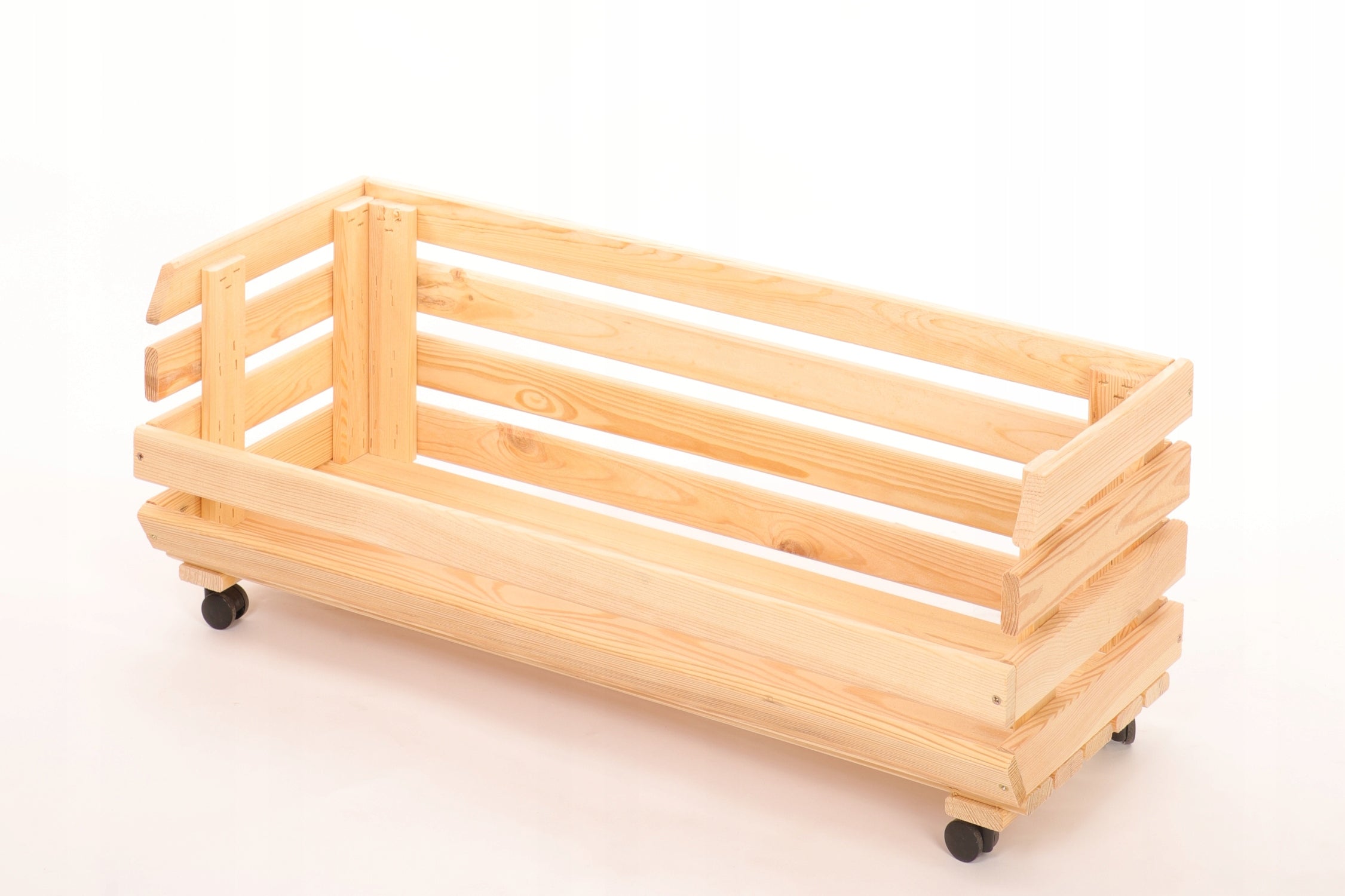 Vegetable rack wooden box stand on wheels 1 box 30x80x30 Packaging status original