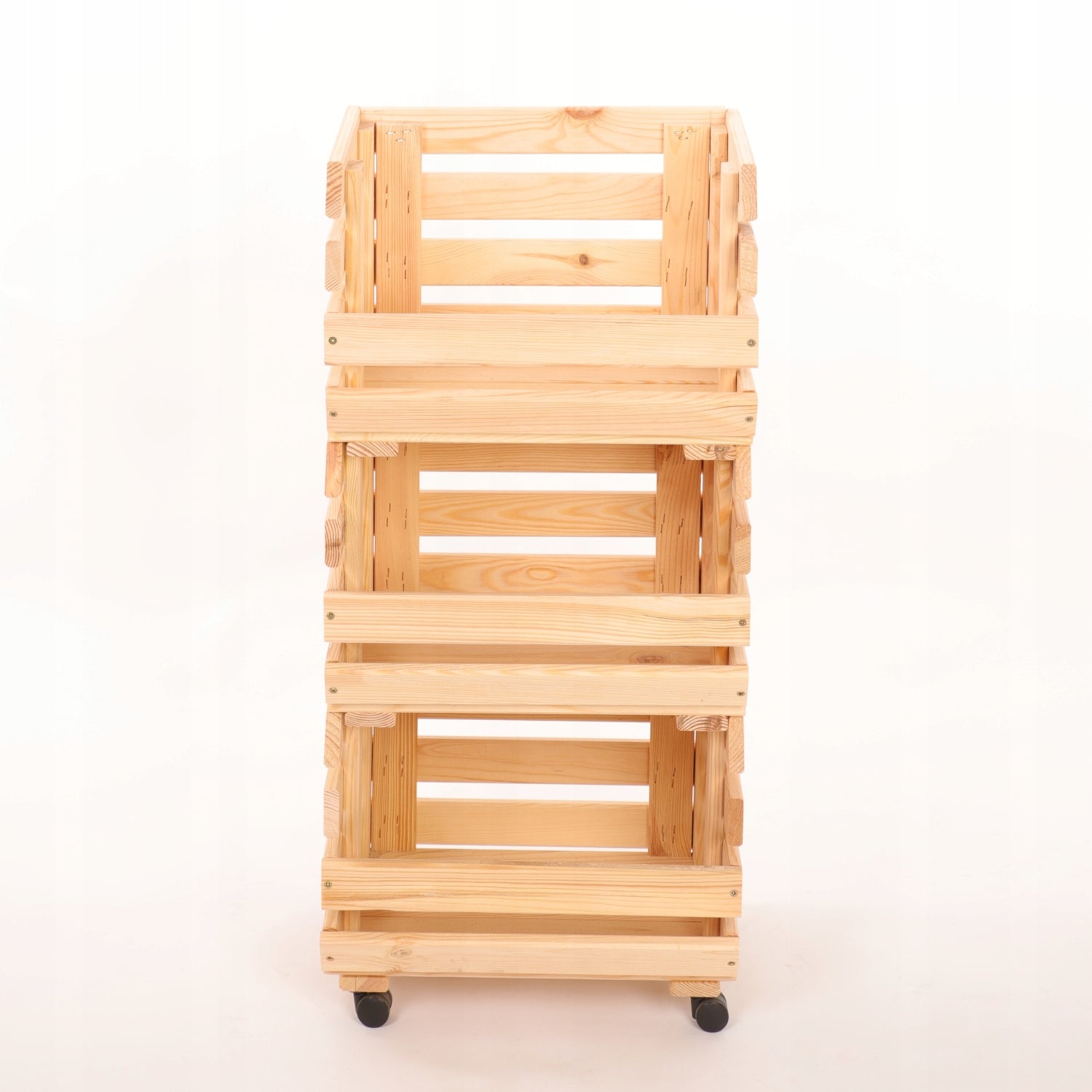 Vegetable rack wooden box stand on wheels 3 boxes 81x40x30 Manufacturer code RAWA3_37_K1