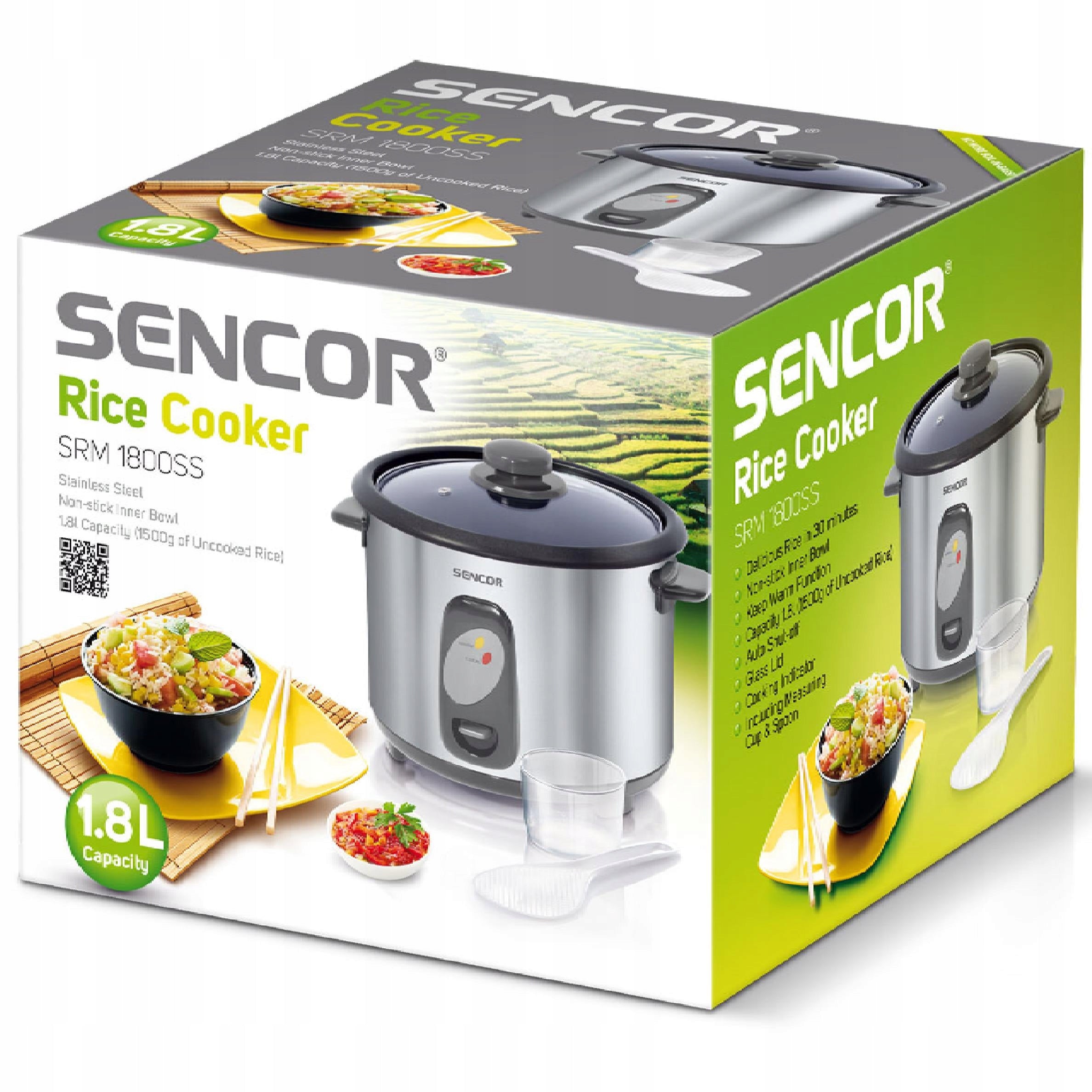 Vegetable rice cooking pot RICE COOKER Sencor 1800SS 1,8L Steel Manufacturer code SRM 1800SS