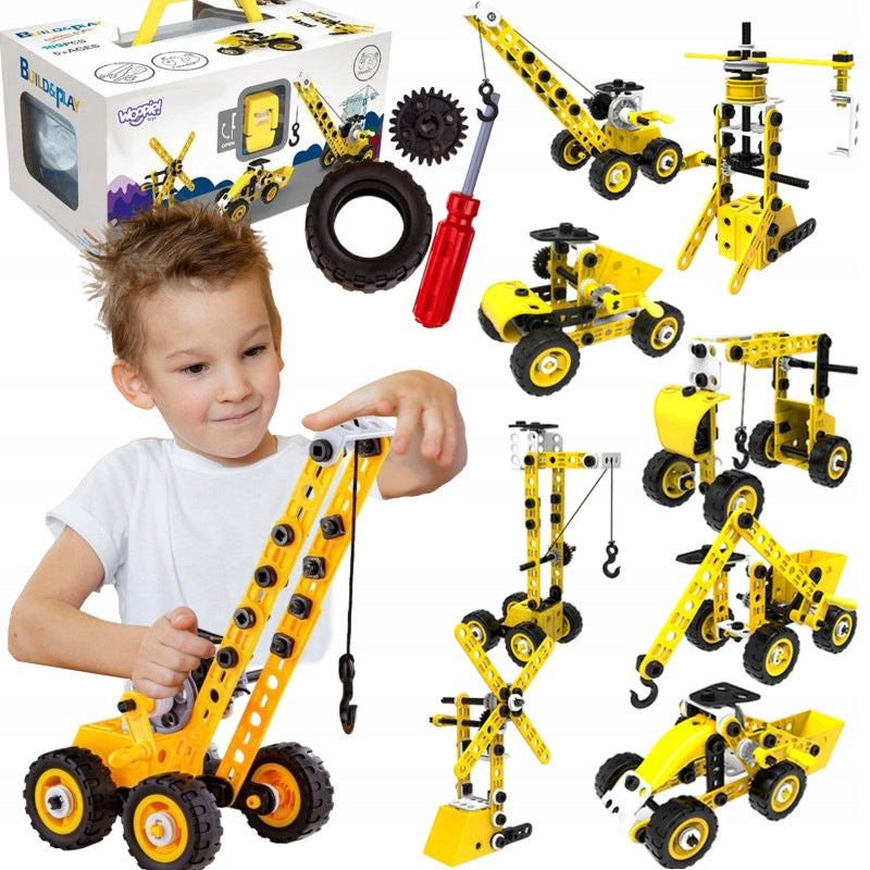 Vehicles 8in1 Building Set Steam Blocks WOOPIE