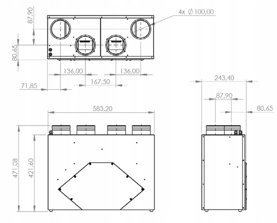 Veko 250P Poland VENTILATION UNIT recuperator Energy efficiency class A
