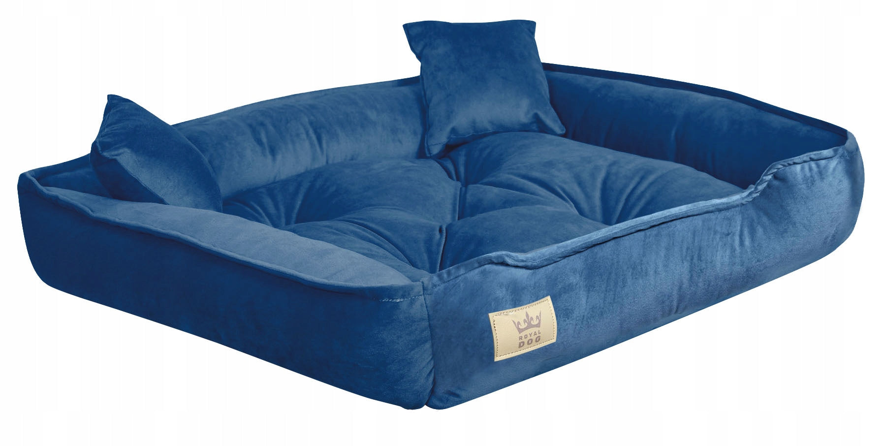 Velour Bed for Cat Dog Bedding Couch Playpen 100x75 cm Blue Manufacturer code WEL100/75NIE