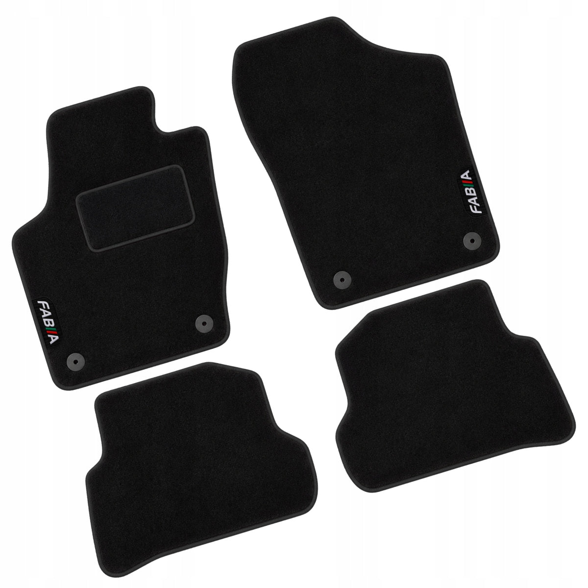 Velour Rugs SKODA FABIA Thick Velour Mats for Car EMBROIDERY FABIA RS NB Packaging status original