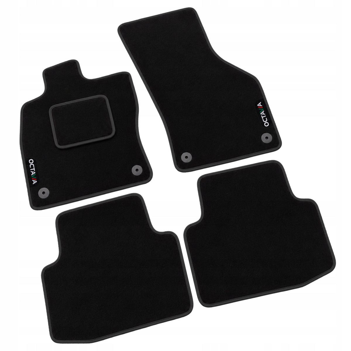 Velour Rugs SKODA OCTAVIA Thick Velour Mats for Car EMBROIDERY OCTAVIA RS NB Packaging status original
