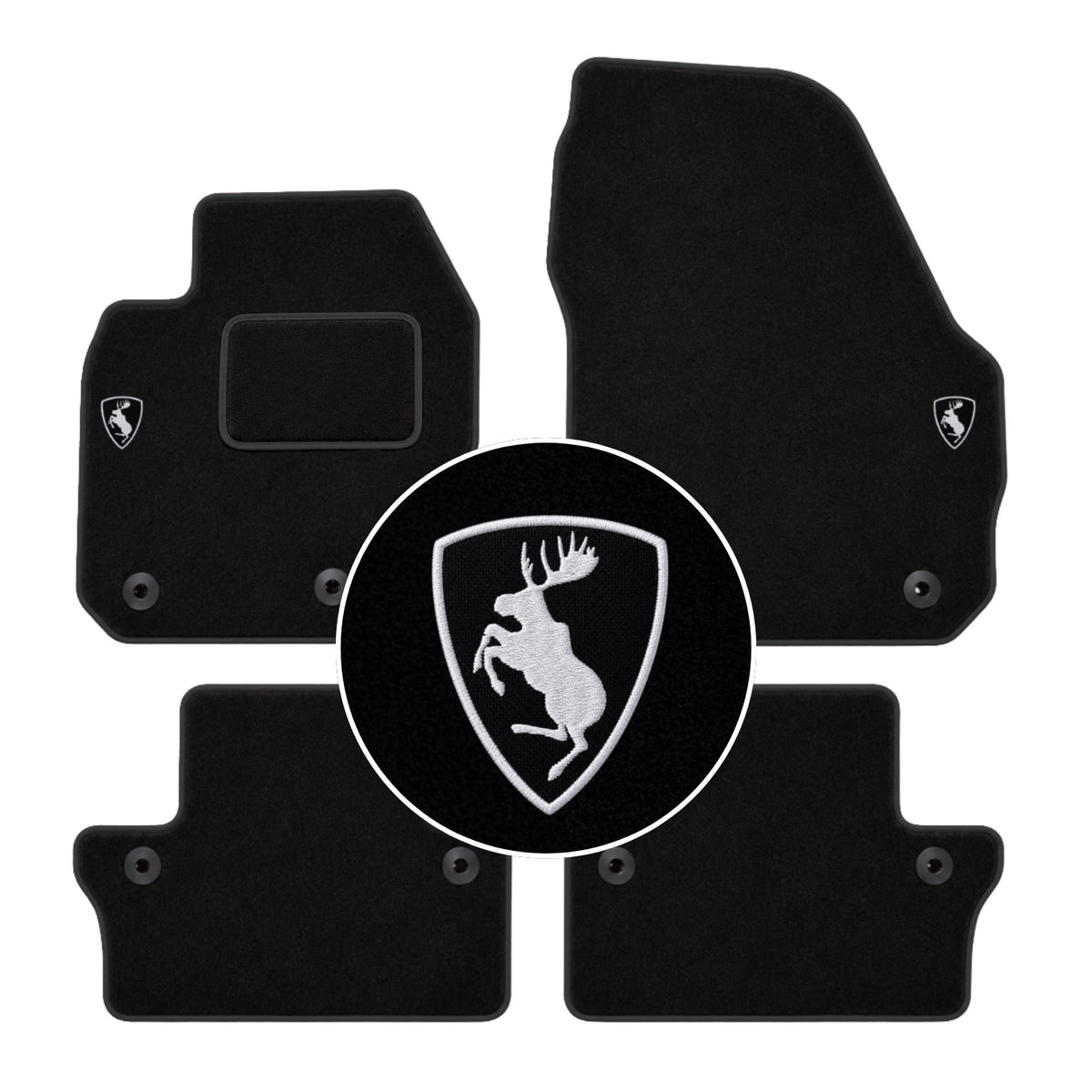 Velour Rugs VOLVO each model Car mats FOR GIFT EMBROIDERY MOOSE Elk B