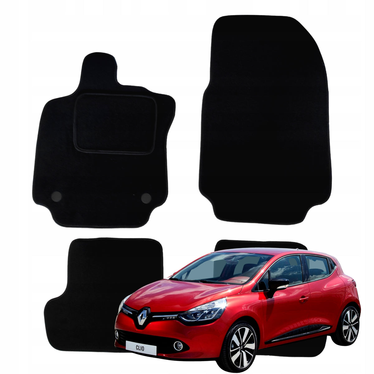 Velour Rugs for Renault Clio 4 IV 2012-2019 WELUR Rugs for Car B