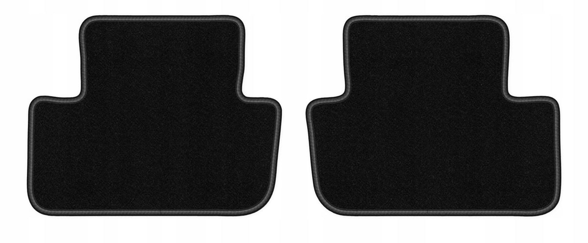 Velour car mats for Audi A4 B8 2007-2015 rear LUX black 2 pcs.