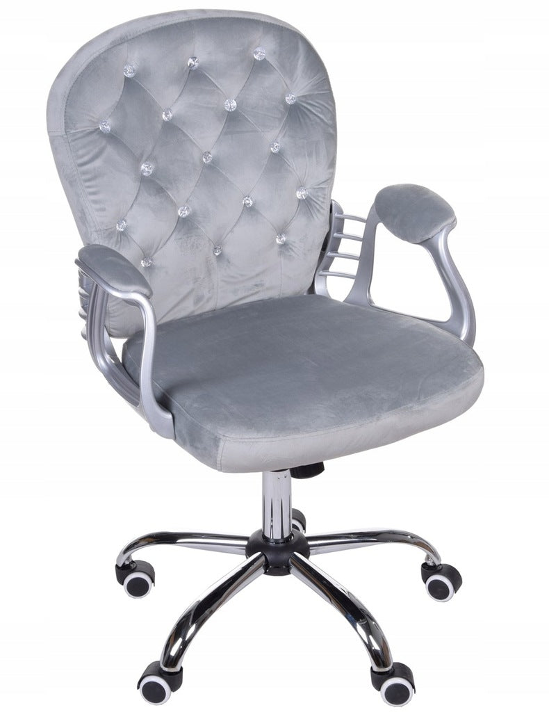Velour office chair grey GIOSEDIO crystals Brand no brand