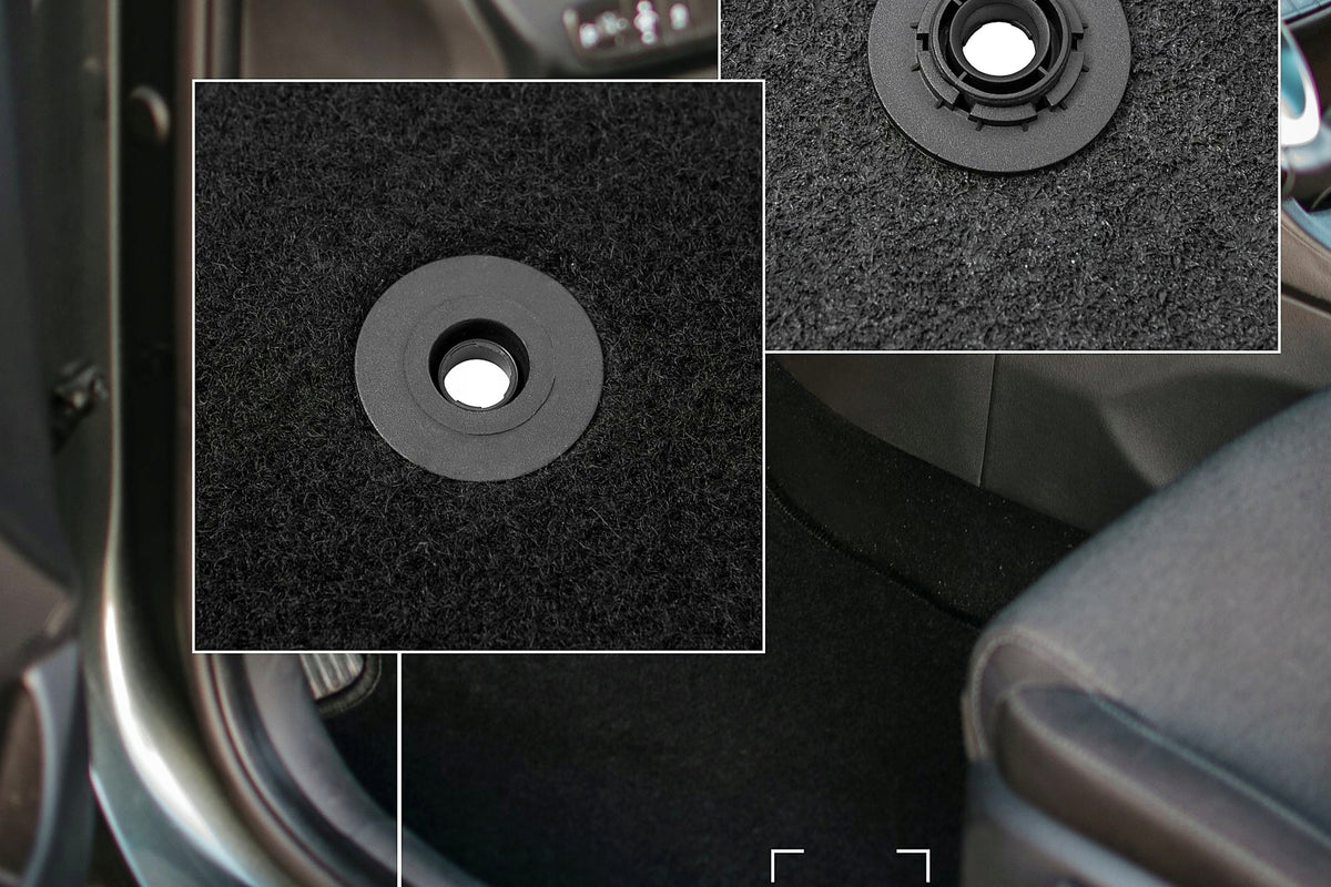 Velour rugs for Citroen C4 I 2004-2010 set BASIC black 4 pcs. Manufacturer Wielganizator